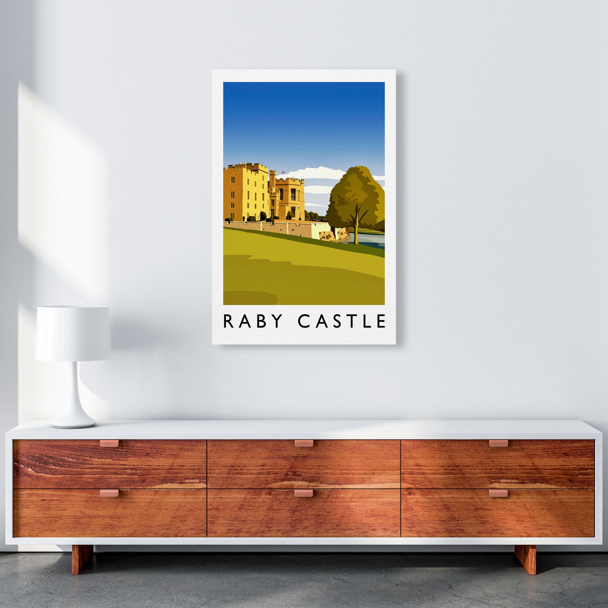 Raby Castle 2 Portrait Travel Art Print by Richard O'Neill A1 Canvas