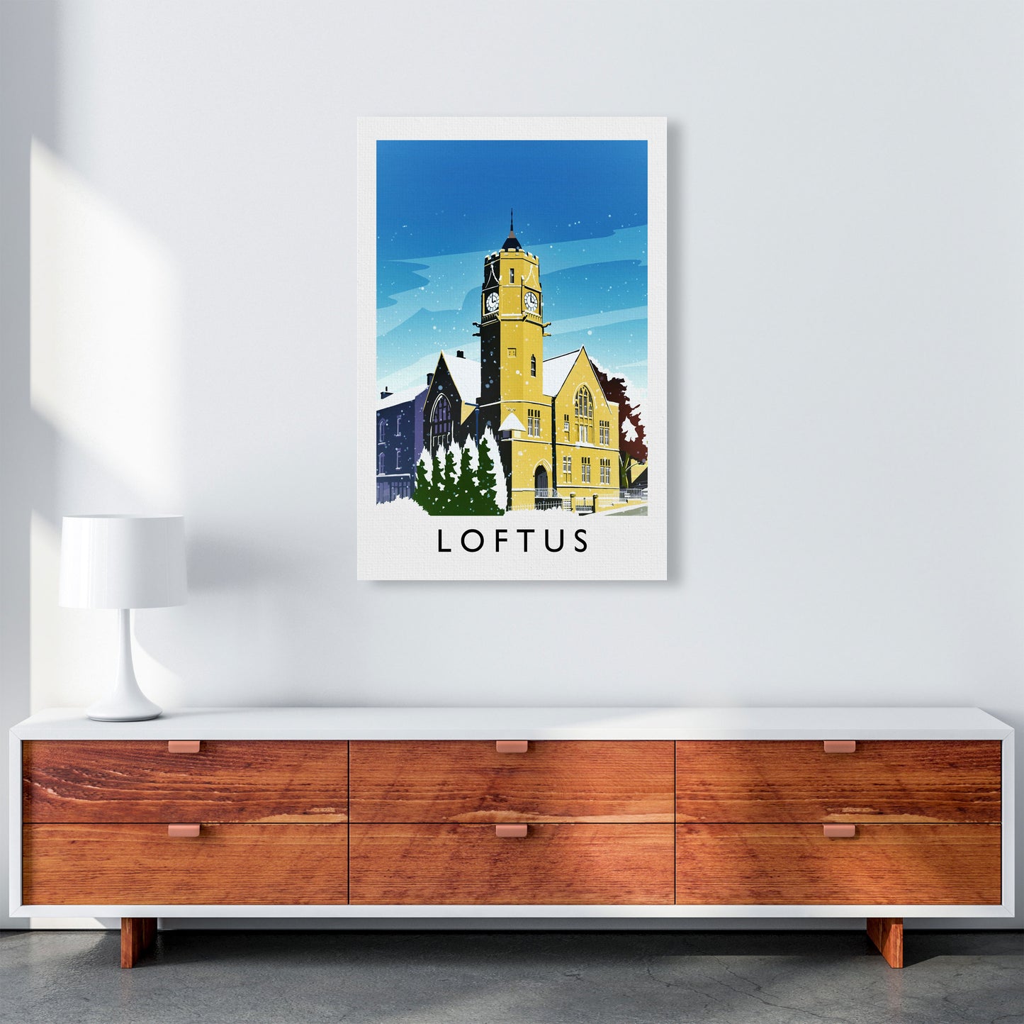 Loftis (Snow) Portrait Travel Art Print by Richard O'Neill A1 Canvas