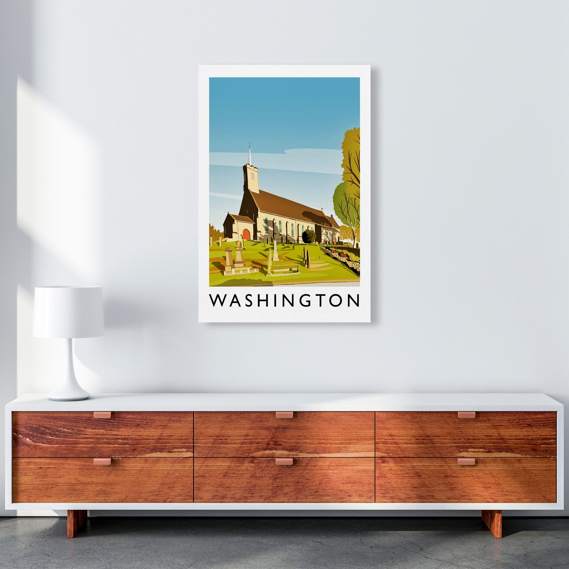 Washington Portrait Travel Art Print by Richard O'Neill A1 Canvas