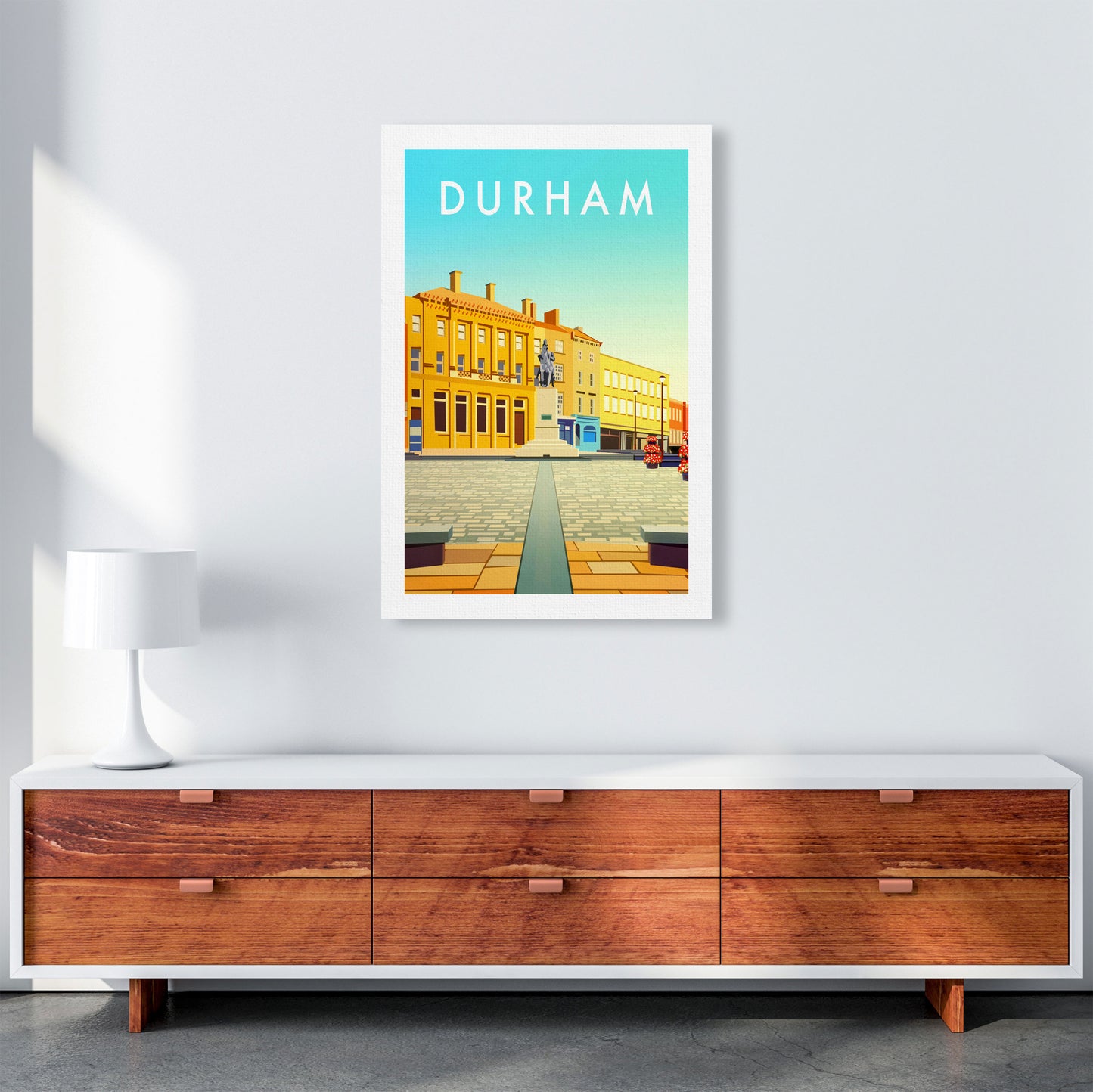 Durham 2 Portrait Travel Art Print by Richard O'Neill A1 Canvas