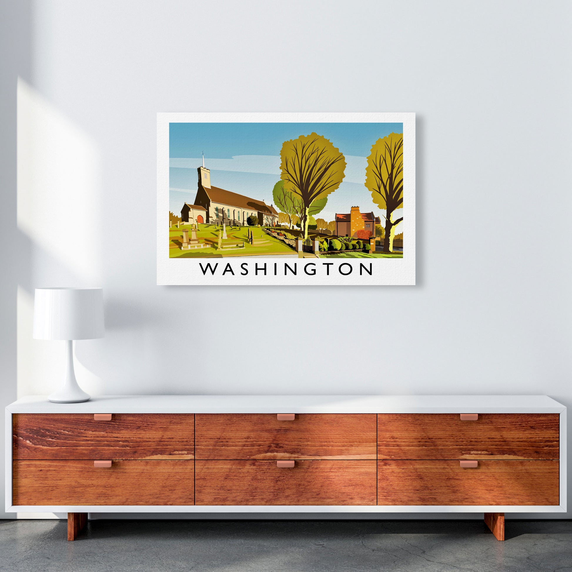 Washington Travel Art Print by Richard O'Neill A1 Canvas