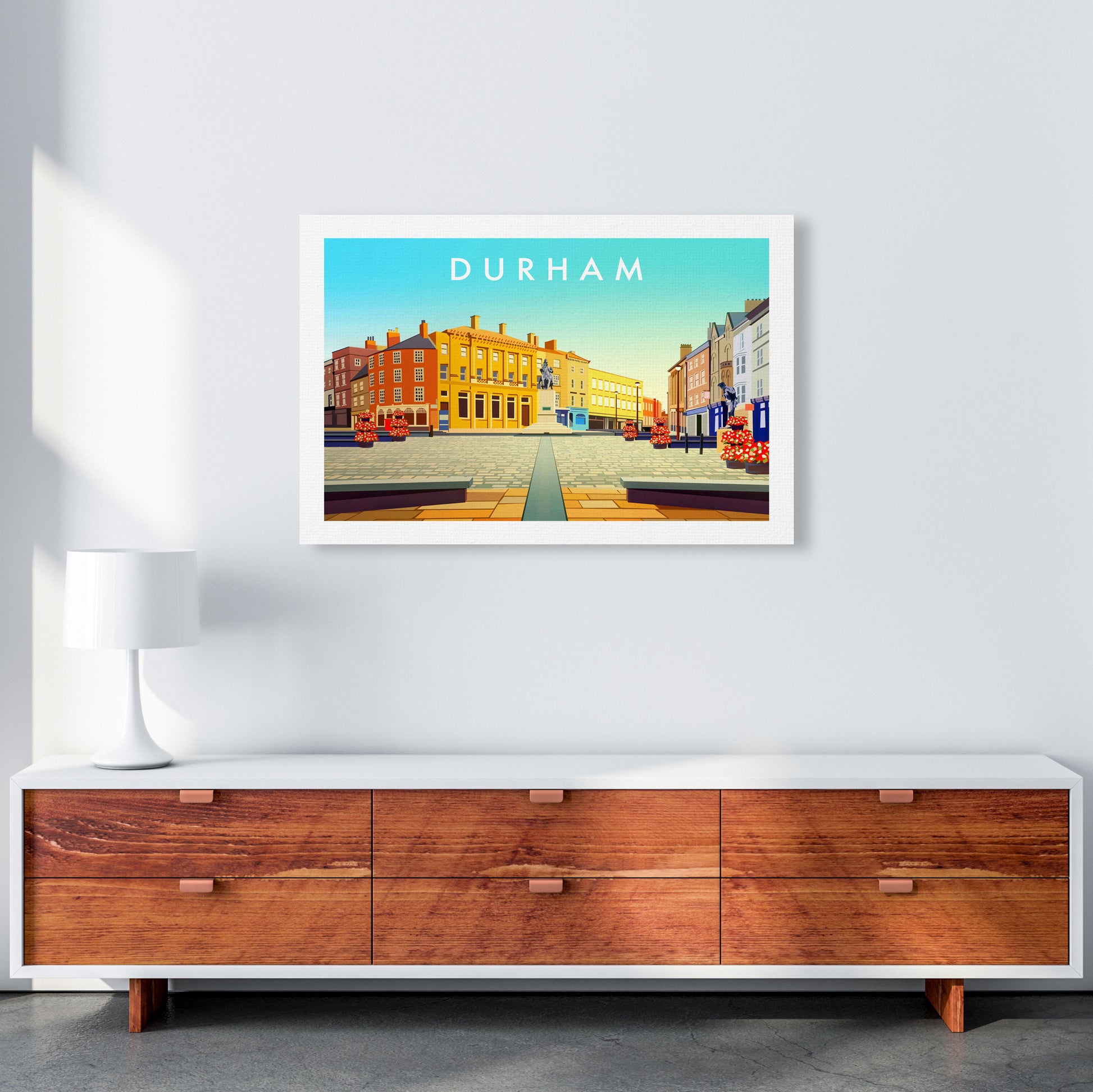 Durham 2 Travel Art Print by Richard O'Neill A1 Canvas