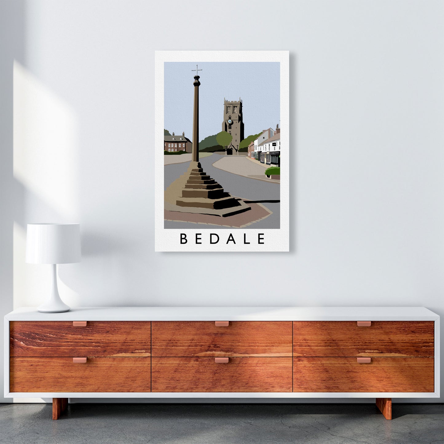 Bedale Framed Digital Art Print by Richard O'Neill A1 Canvas