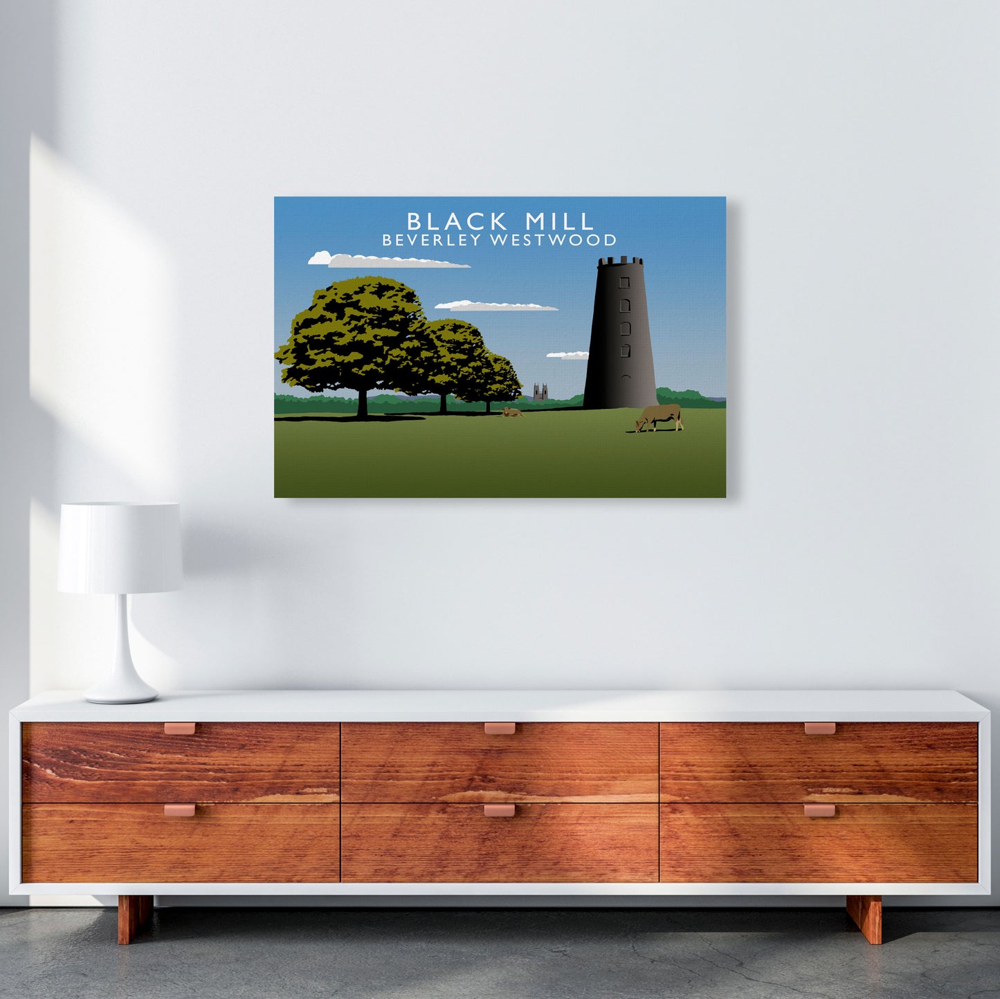 Black Mill Beverley Westwood Art Print by Richard O'Neill A1 Canvas