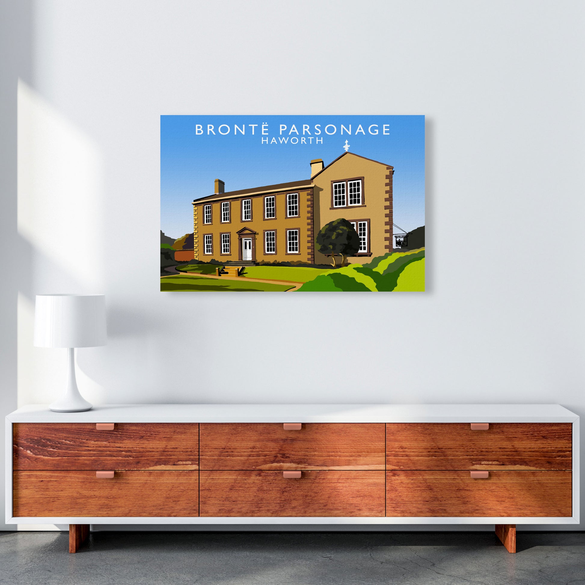 Bronte Parsonage Heworth Framed Digital Art Print by Richard O'Neill A1 Canvas