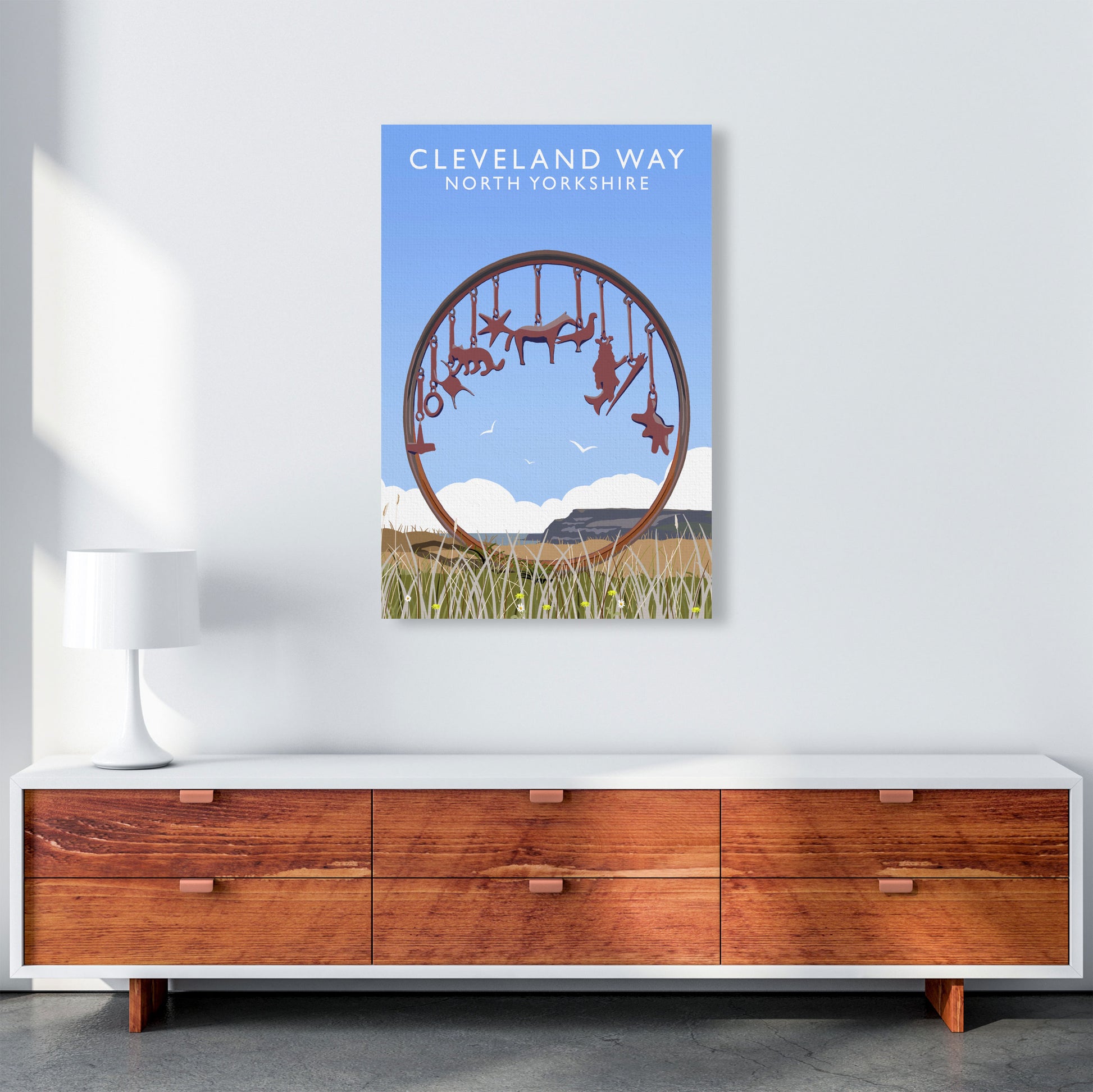 Cleveland Way North Yorkshire Framed Digital Art Print by Richard O'Neill A1 Canvas