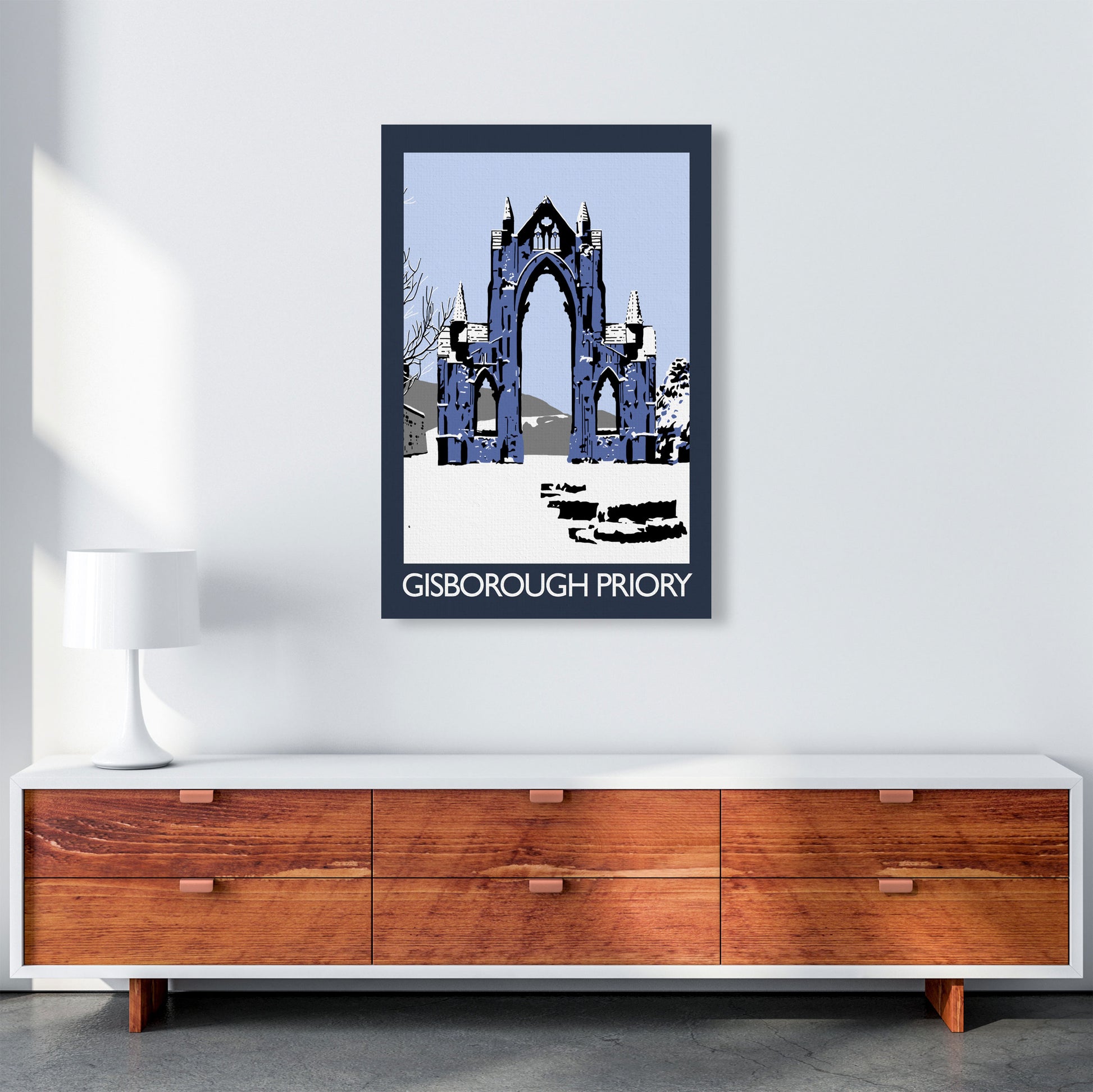 Gisborough Priory Framed Digital Art Print by Richard O'Neill A1 Canvas