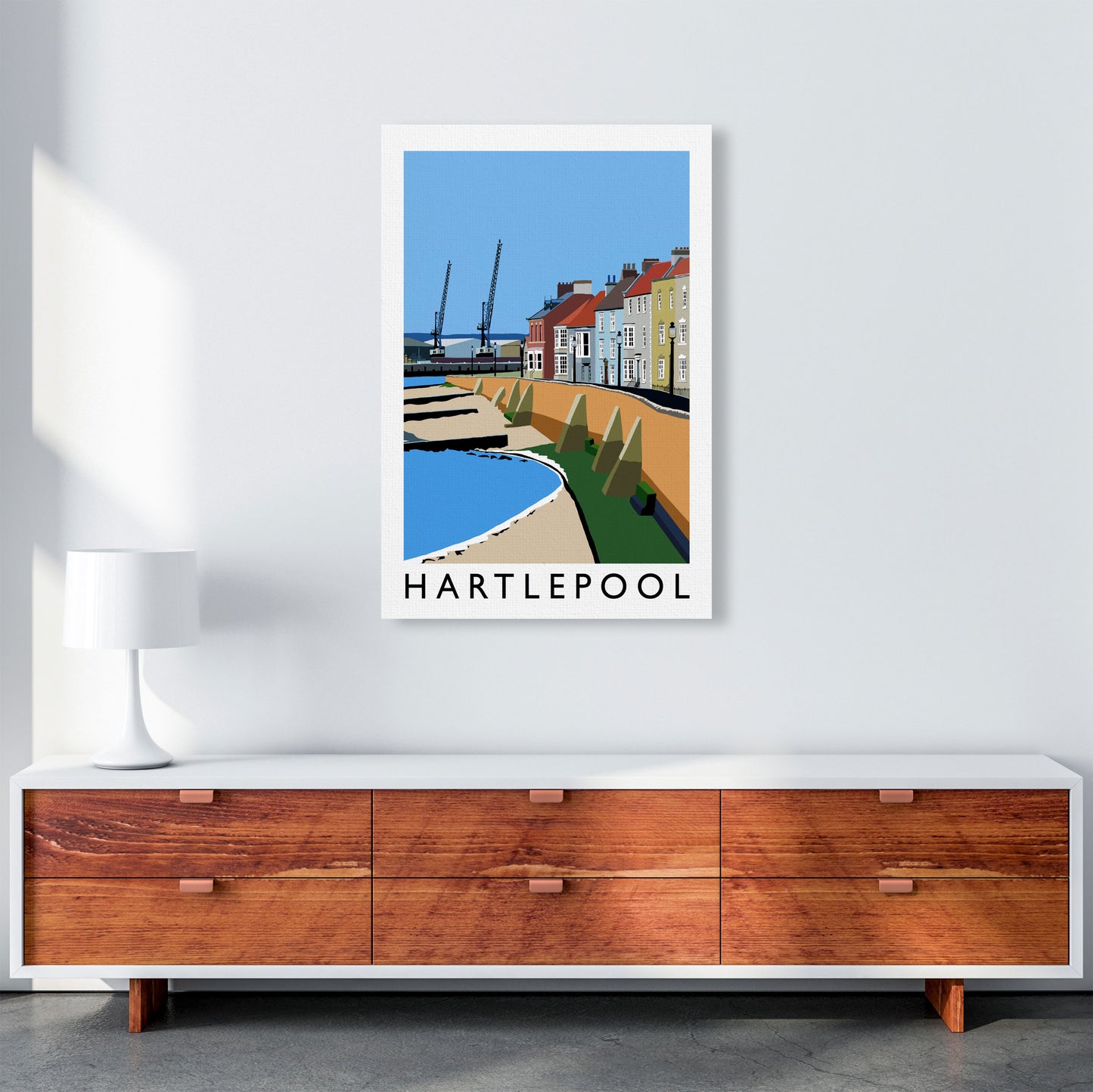 Hartlepool Framed Digital Art Print by Richard O'Neill A1 Canvas