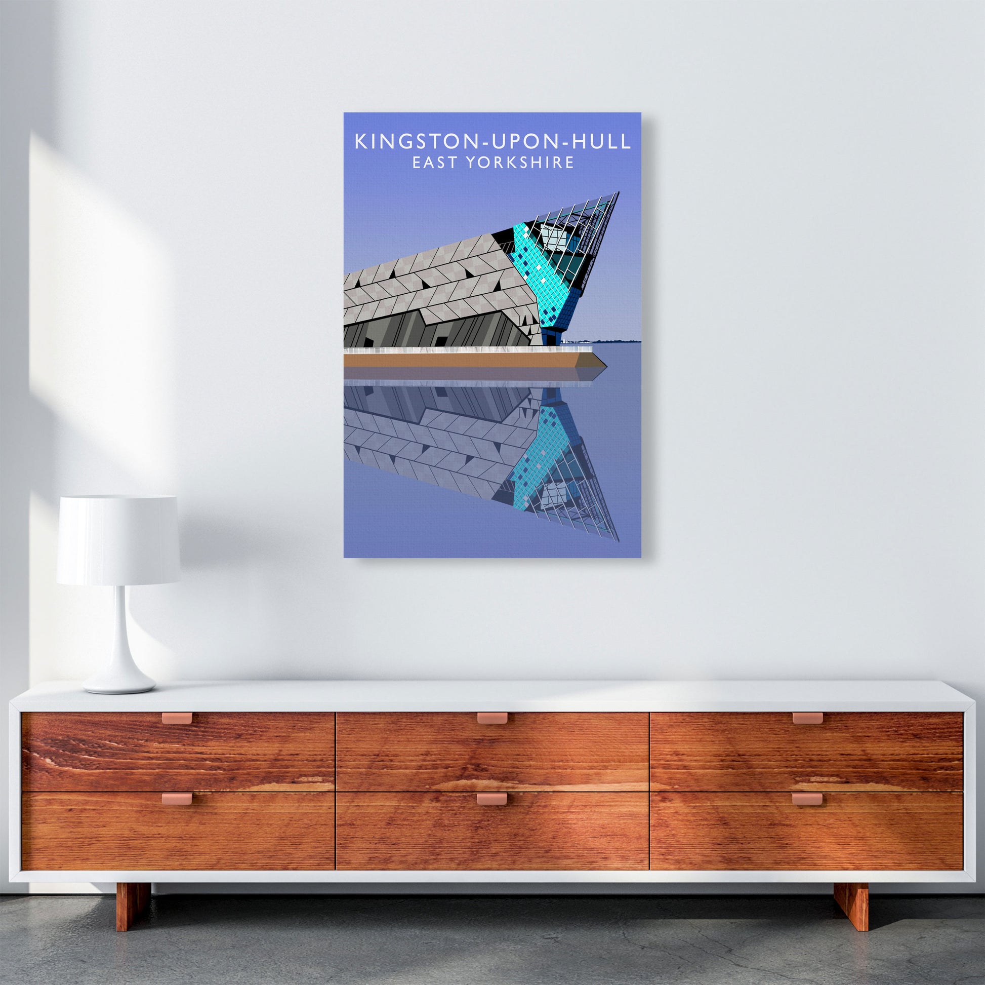 Kingston-upon-Hull by Richard O'Neill Yorkshire Art Print, Vintage Travel Poster A1 Canvas