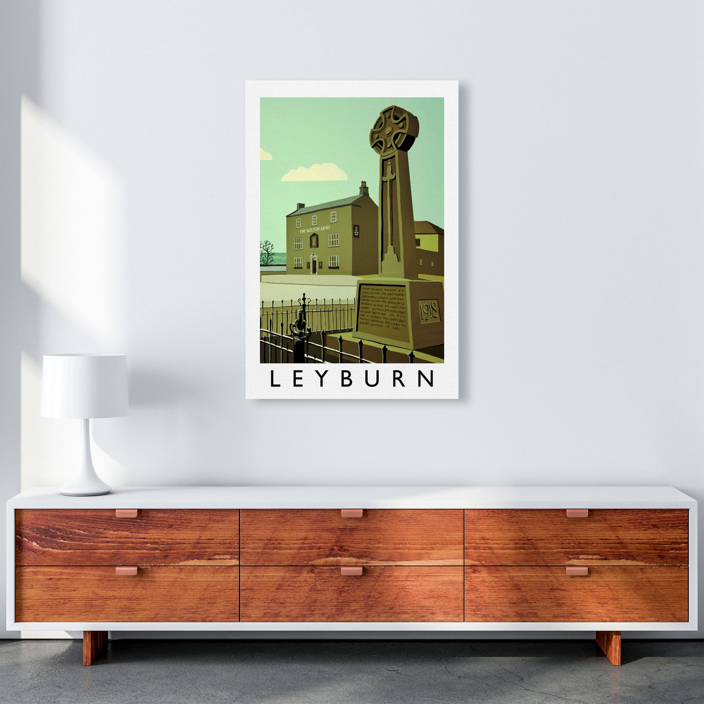 Leyburn Framed Digital Art Print by Richard O'Neill A1 Canvas