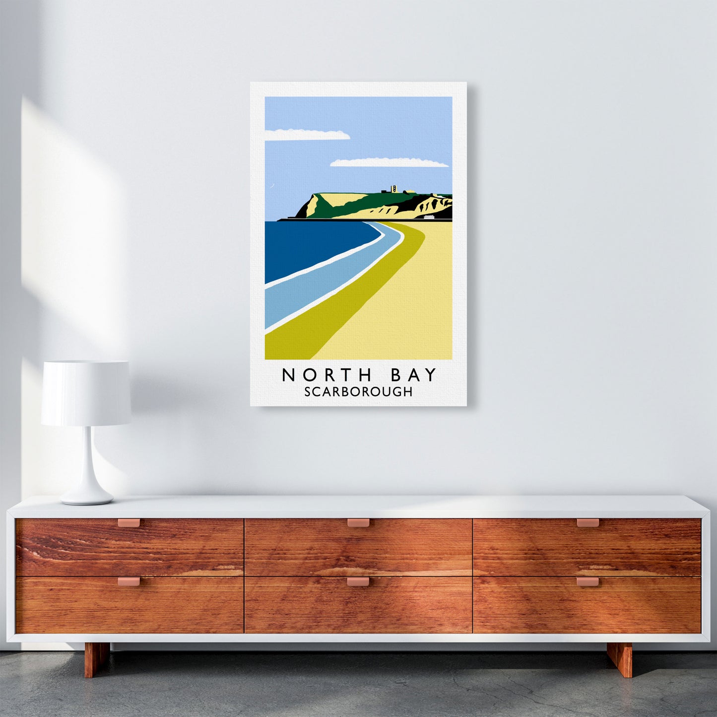North Bay Scarborough Art Print by Richard O'Neill A1 Canvas