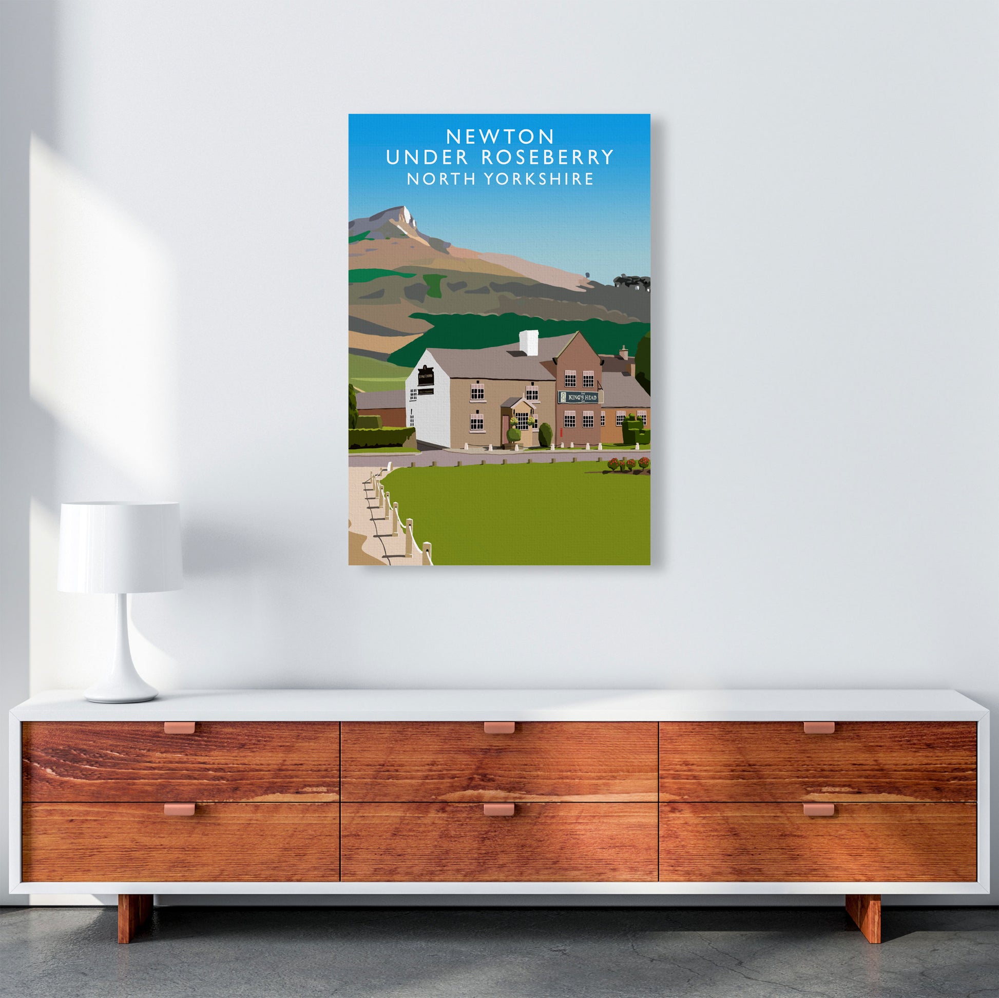 Newton Under Roseberry Art Print by Richard O'Neill A1 Canvas