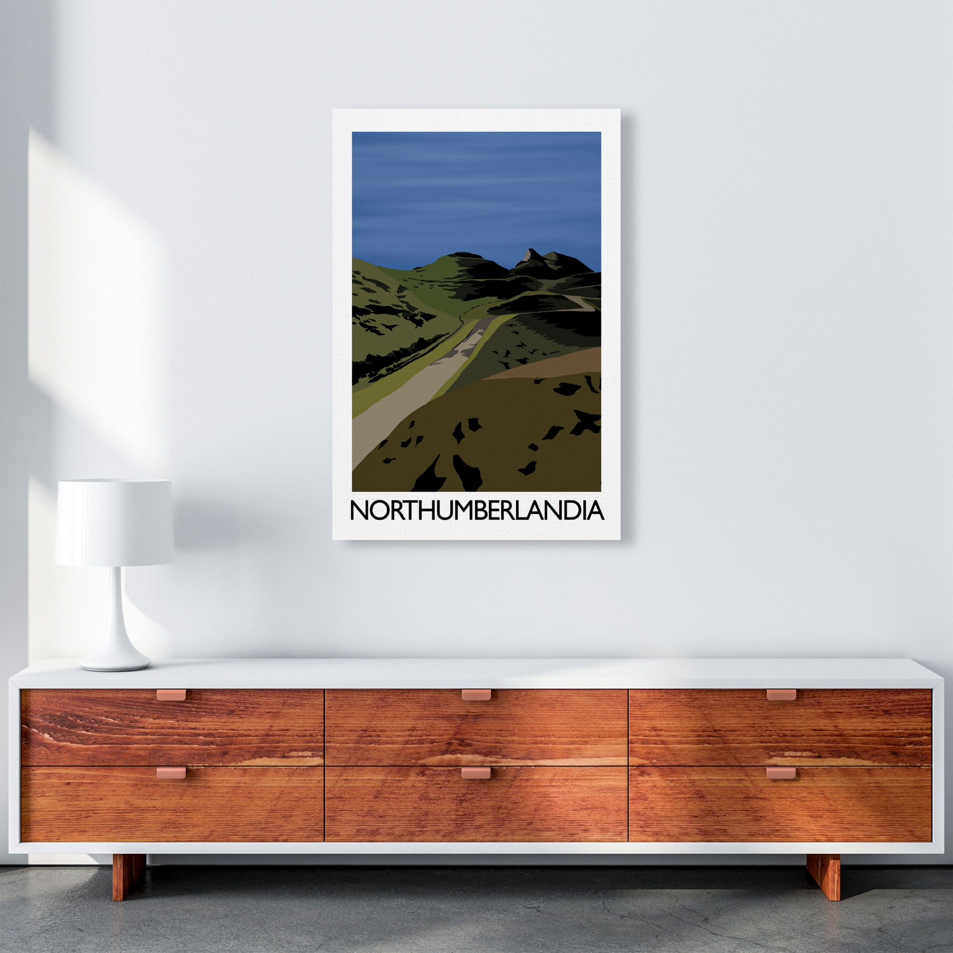 Northumberlandia Art Print by Richard O'Neill A1 Canvas