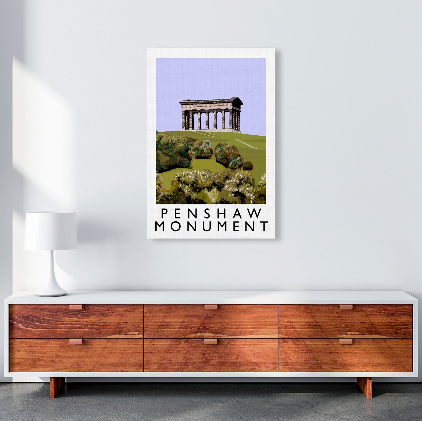 Penshaw Monument Art Print by Richard O'Neill A1 Canvas