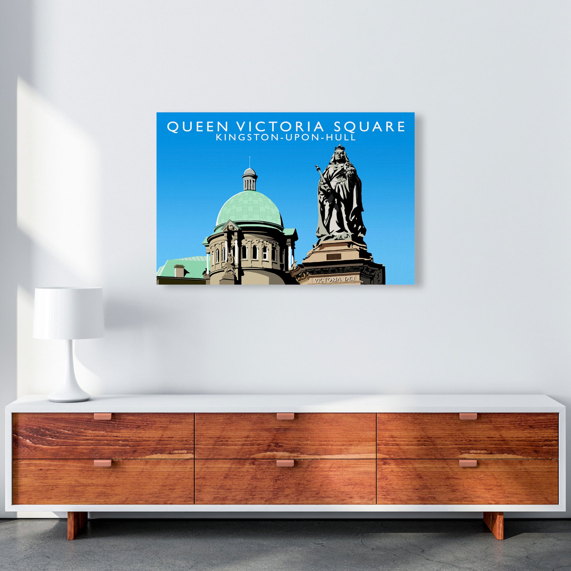 Queen Victoria Square Art Print by Richard O'Neill A1 Canvas