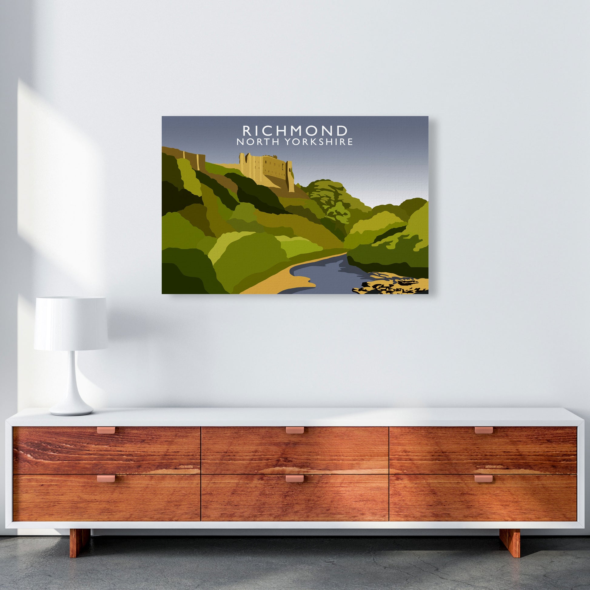 Richmond North Yorkshire Art Print by Richard O'Neill A1 Canvas