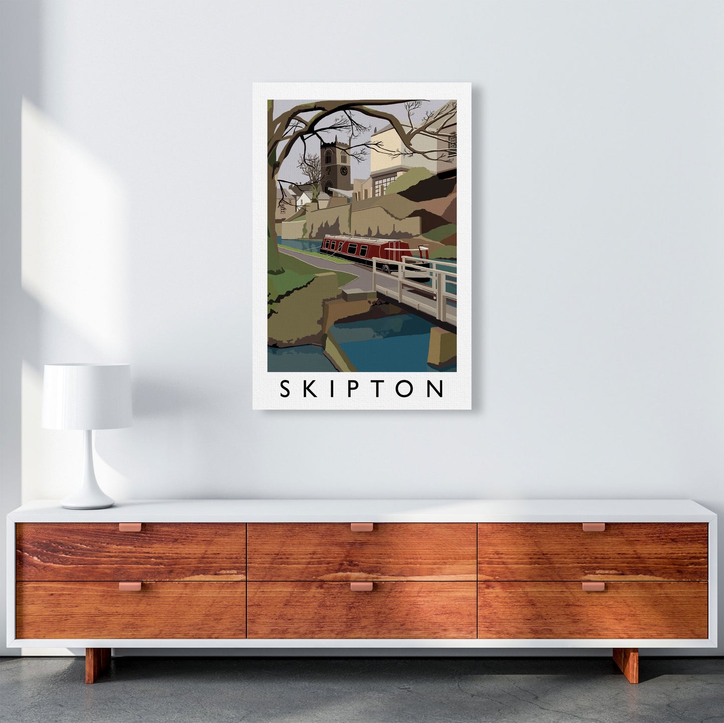 Skipton by Richard O'Neill Yorkshire Art Print, Vintage Travel Poster A1 Canvas