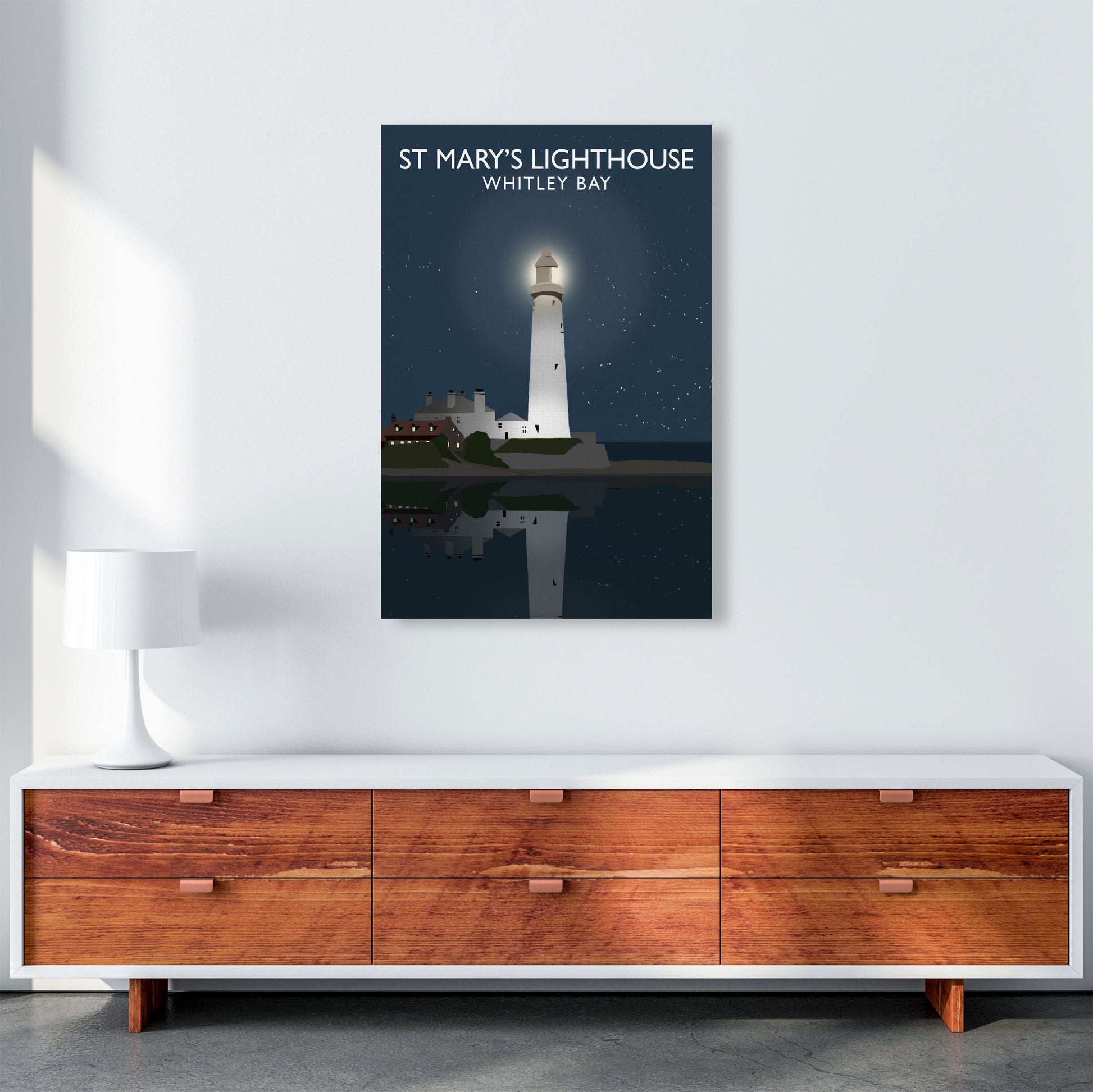 St. Mary's Lighthouse by Richard O'Neill A1 Canvas