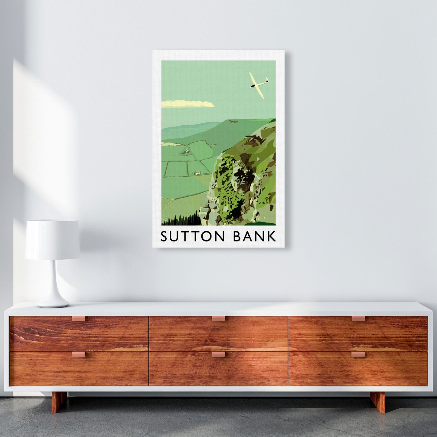 Sutton Bank Art Print by Richard O'Neill A1 Canvas