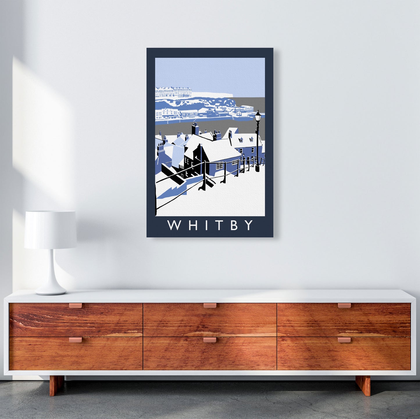 Whitby Framed Digital Art Print by Richard O'Neill A1 Canvas