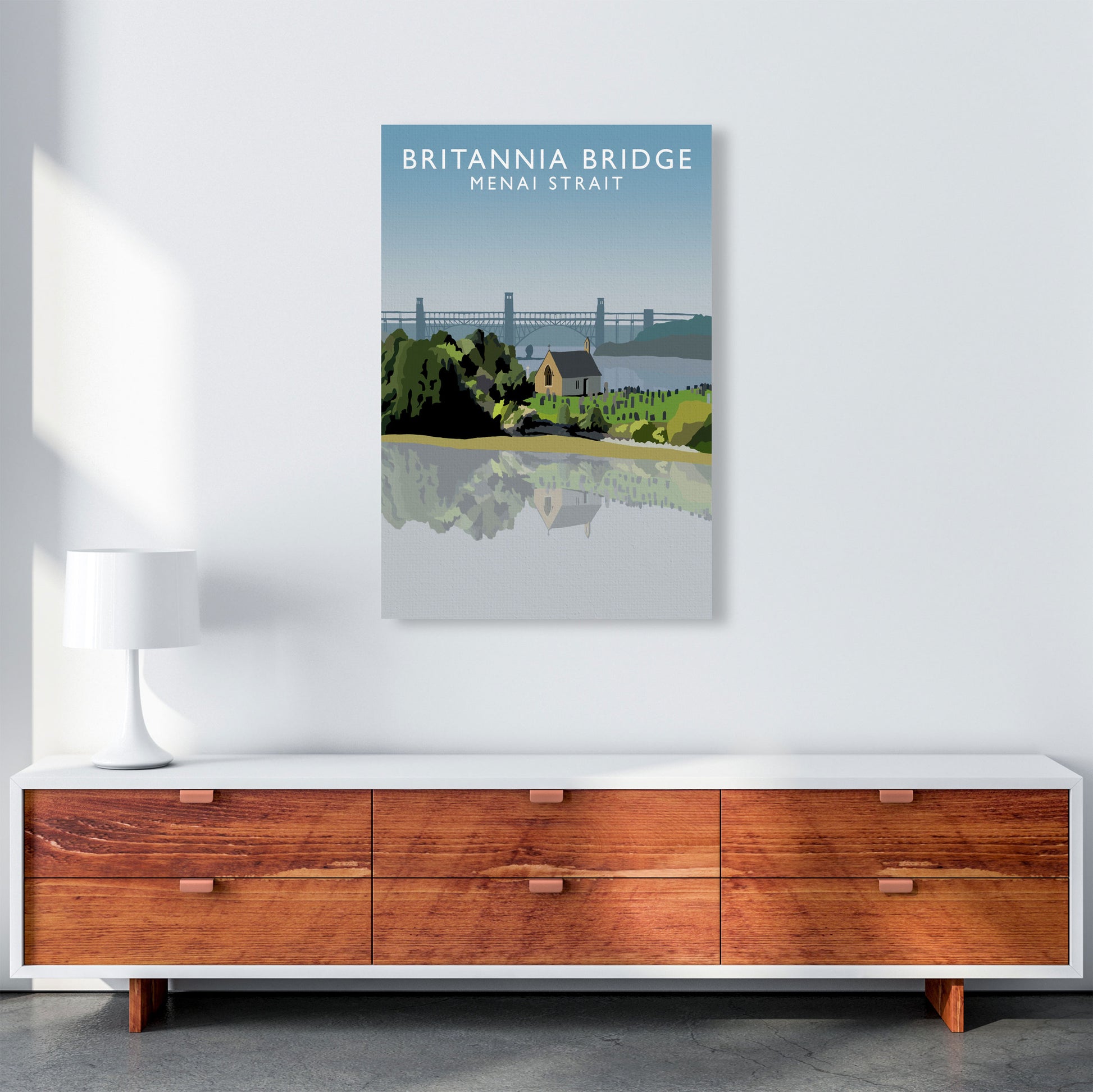 Britannia Bridge by Richard O'Neill A1 Canvas