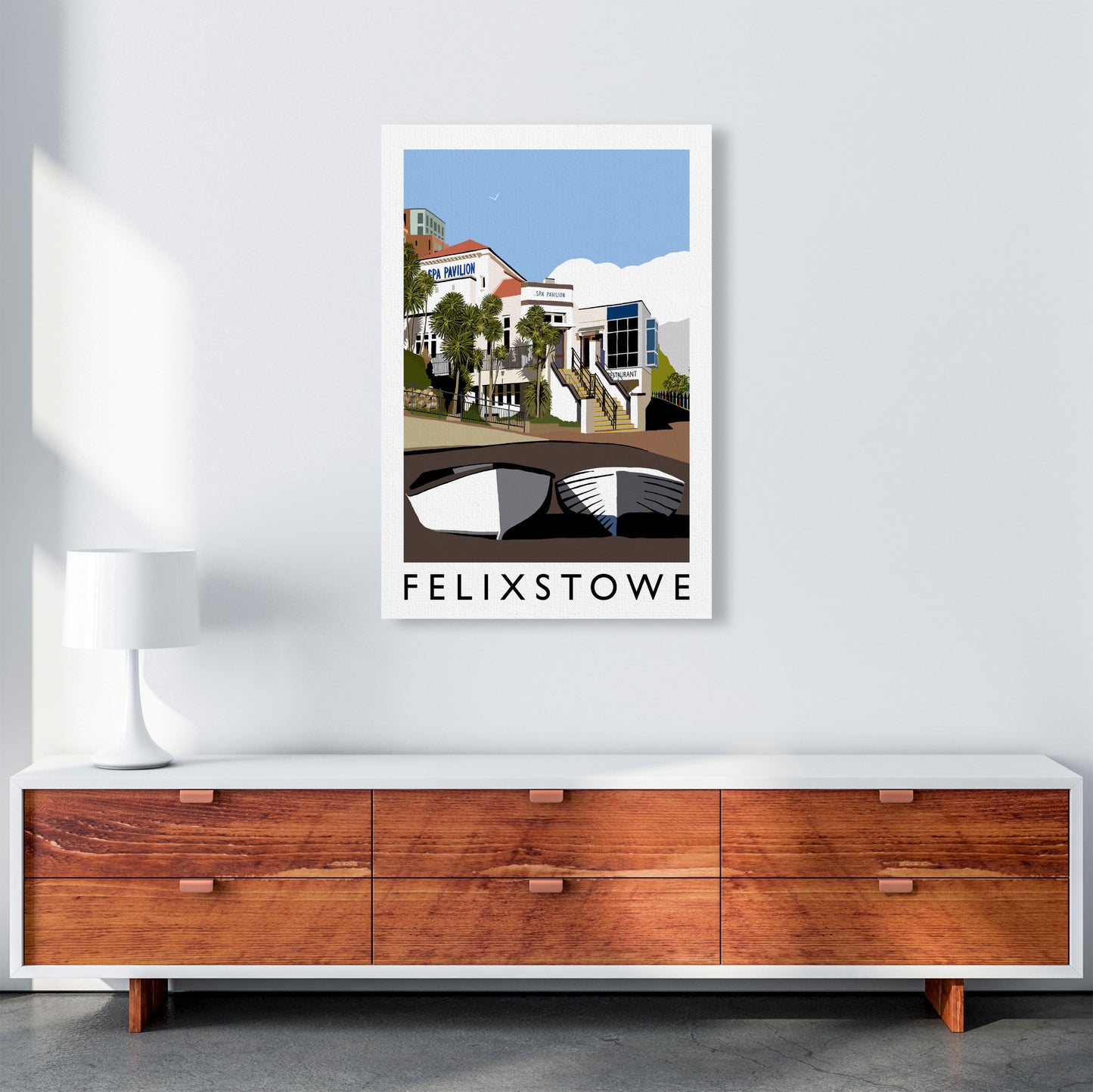 Felixstowe Art Print by Richard O'Neill A1 Canvas