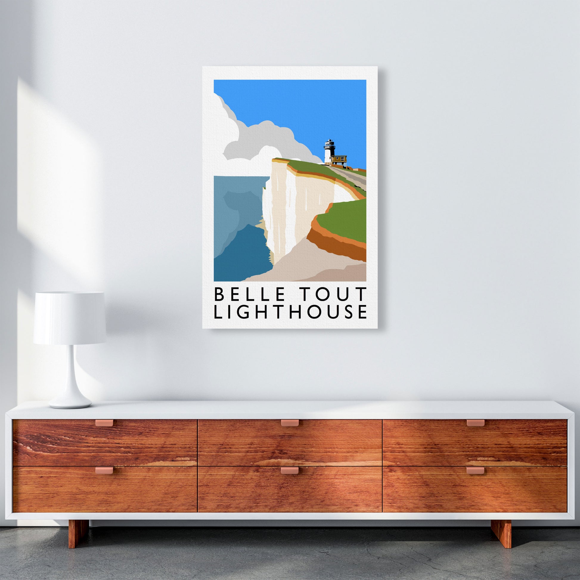 Belle Tout Lighthouse Framed Digital Art Print by Richard O'Neill A1 Canvas