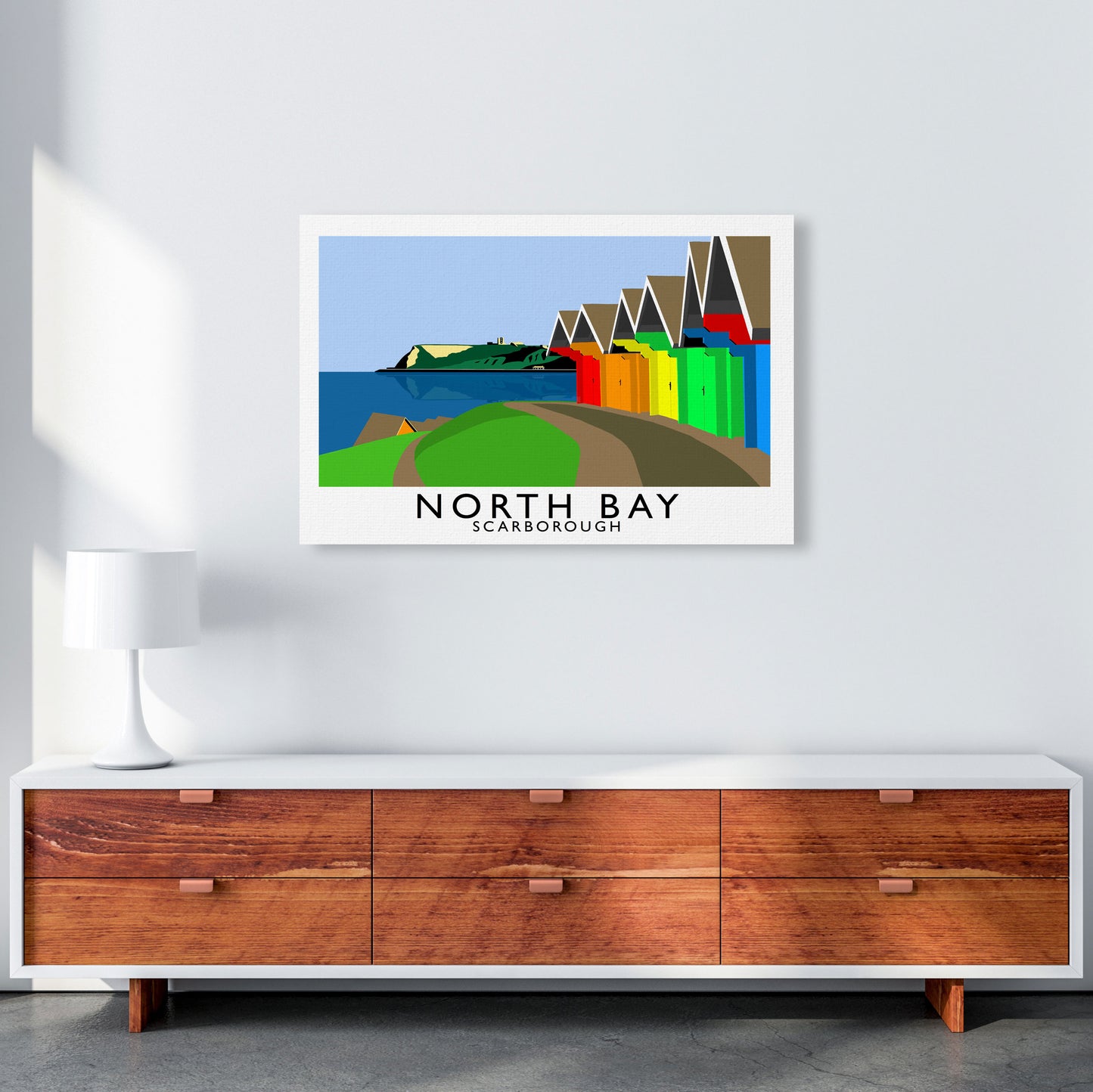 North Bay Scarborough North Yorkshire Coast Art Print by Richard O'Neill A1 Canvas