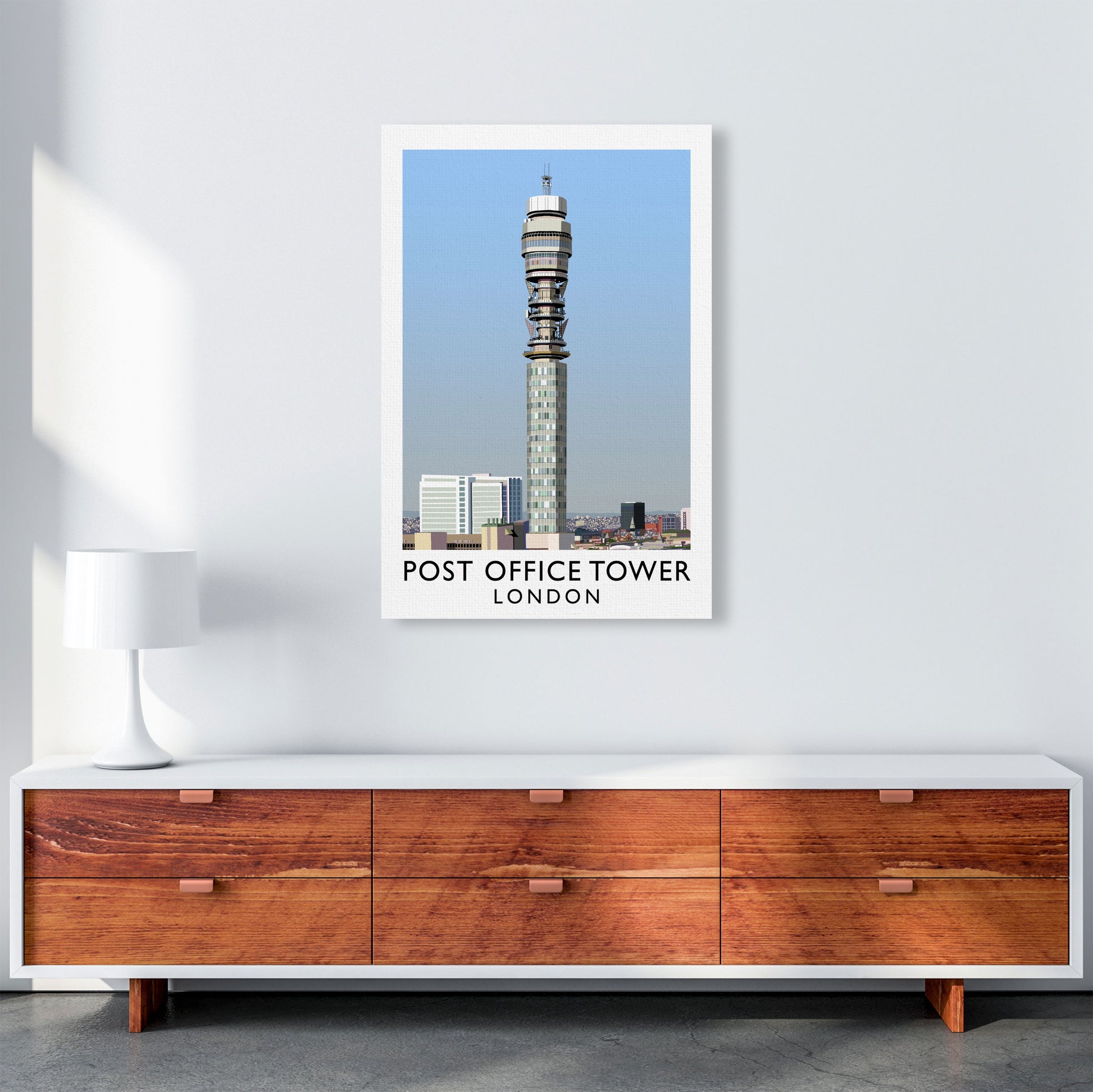 Post Office Tower London Art Print by Richard O'Neill A1 Canvas
