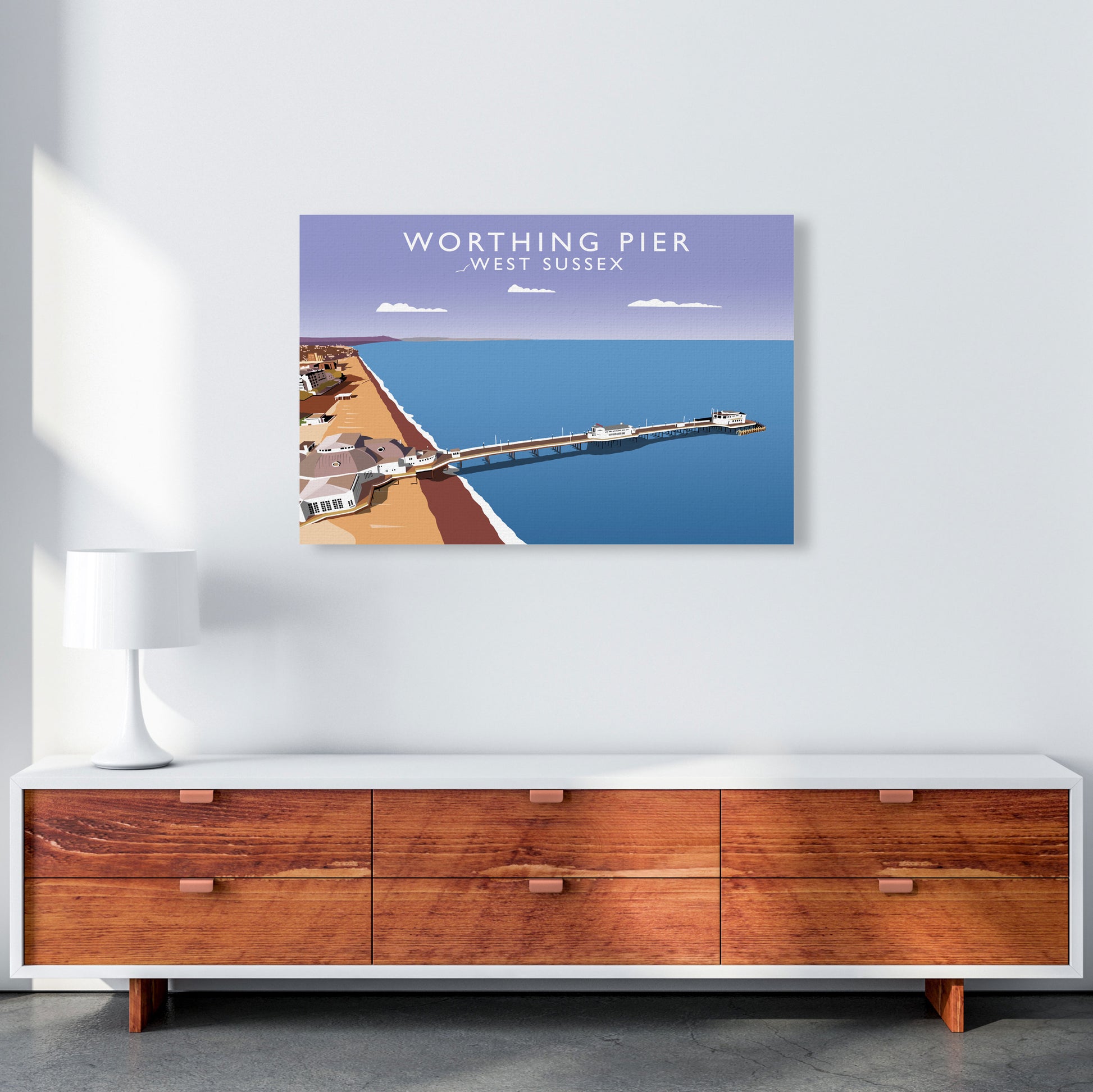 Worthing Pier by Richard O'Neill A1 Canvas