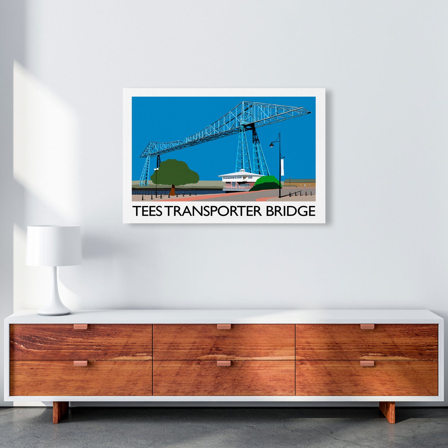 Tees Transporter Bridge by Richard O'Neill A1 Canvas