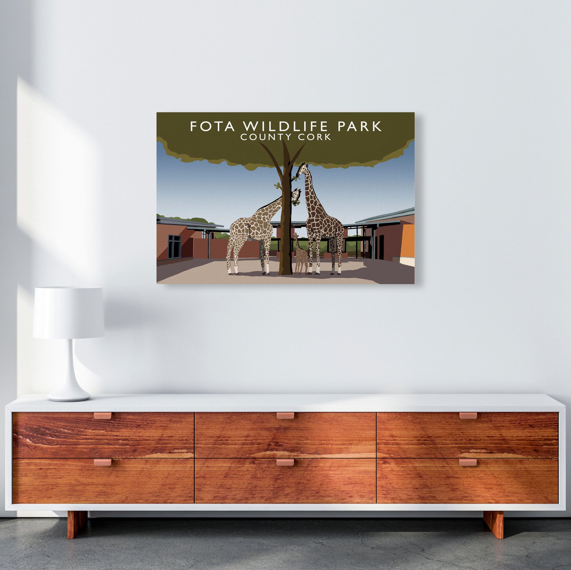 Fota Wildlife Park by Richard O'Neill A1 Canvas