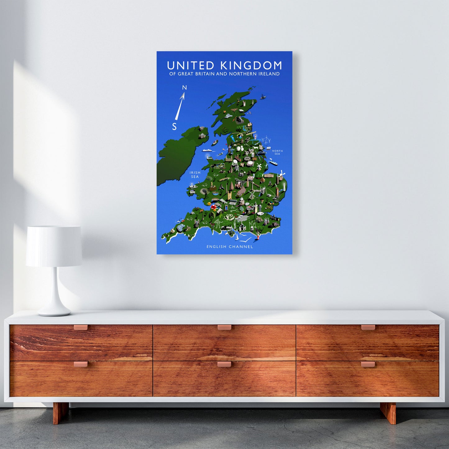 United Kingdom Art Print by Richard O'Neill A1 Canvas