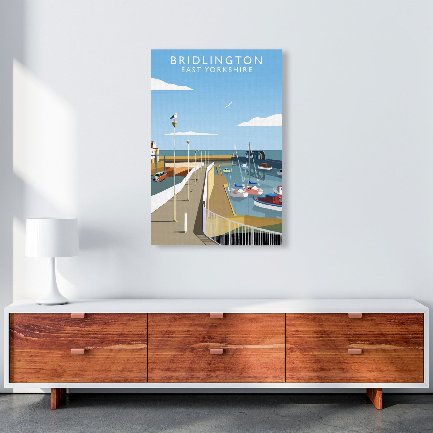 Bridlington East Yorkshire Framed Digital Art Print by Richard O'Neill A1 Canvas
