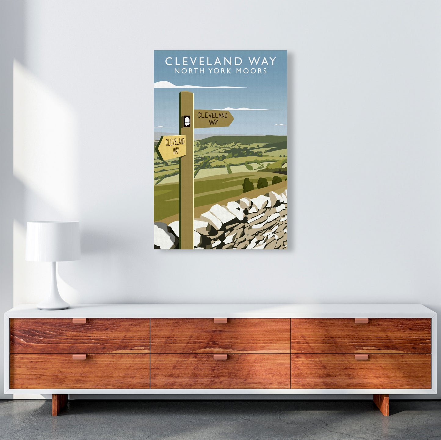 Cleveland Way (Portrait) by Richard O'Neill A1 Canvas