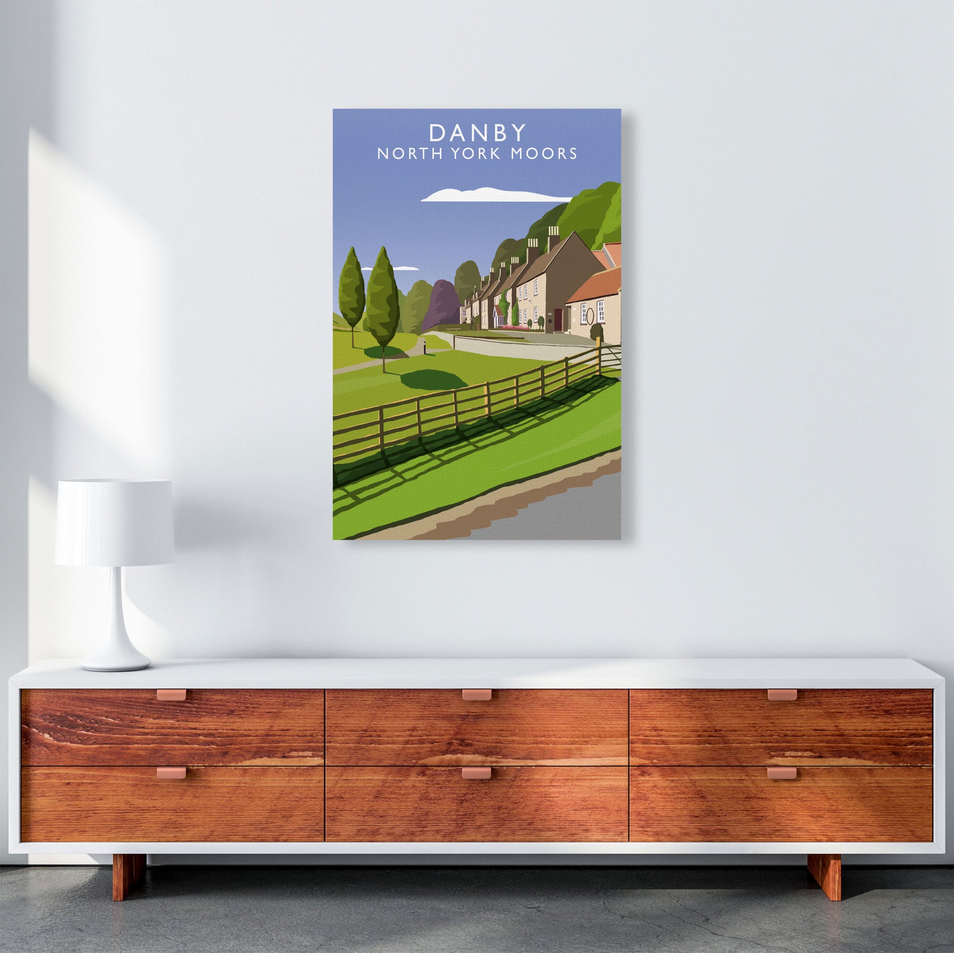 Danby (Portrait) by Richard O'Neill Yorkshire Art Print, Vintage Travel Poster A1 Canvas