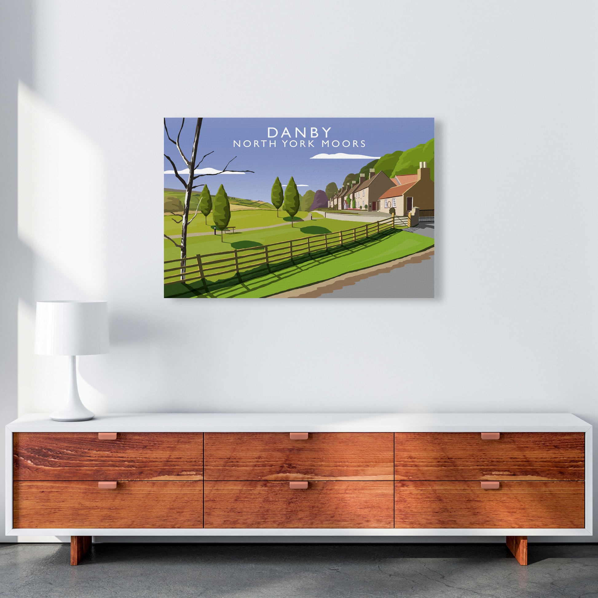 Danby (Landscape) by Richard O'Neill Yorkshire Art Print, Vintage Travel Poster A1 Canvas