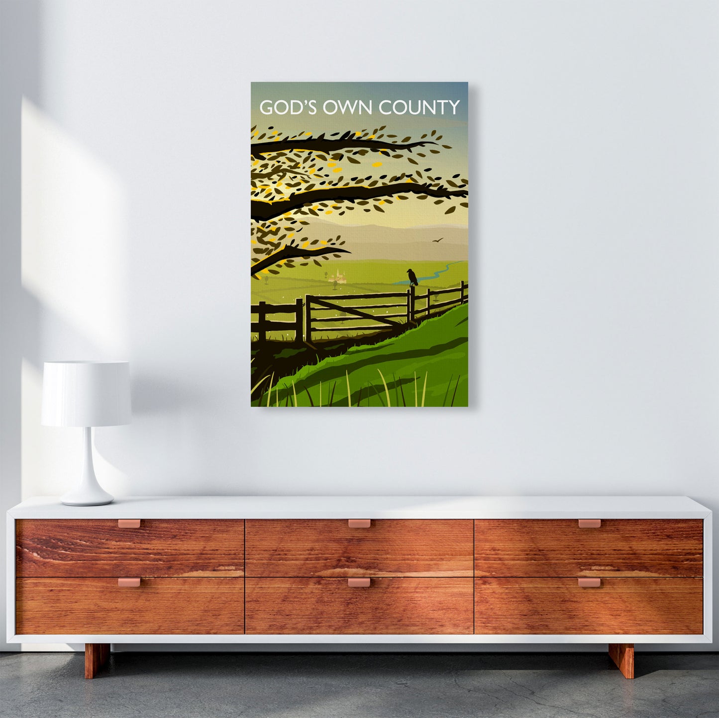 God's Own County Art Print by Richard O'Neill A1 Canvas