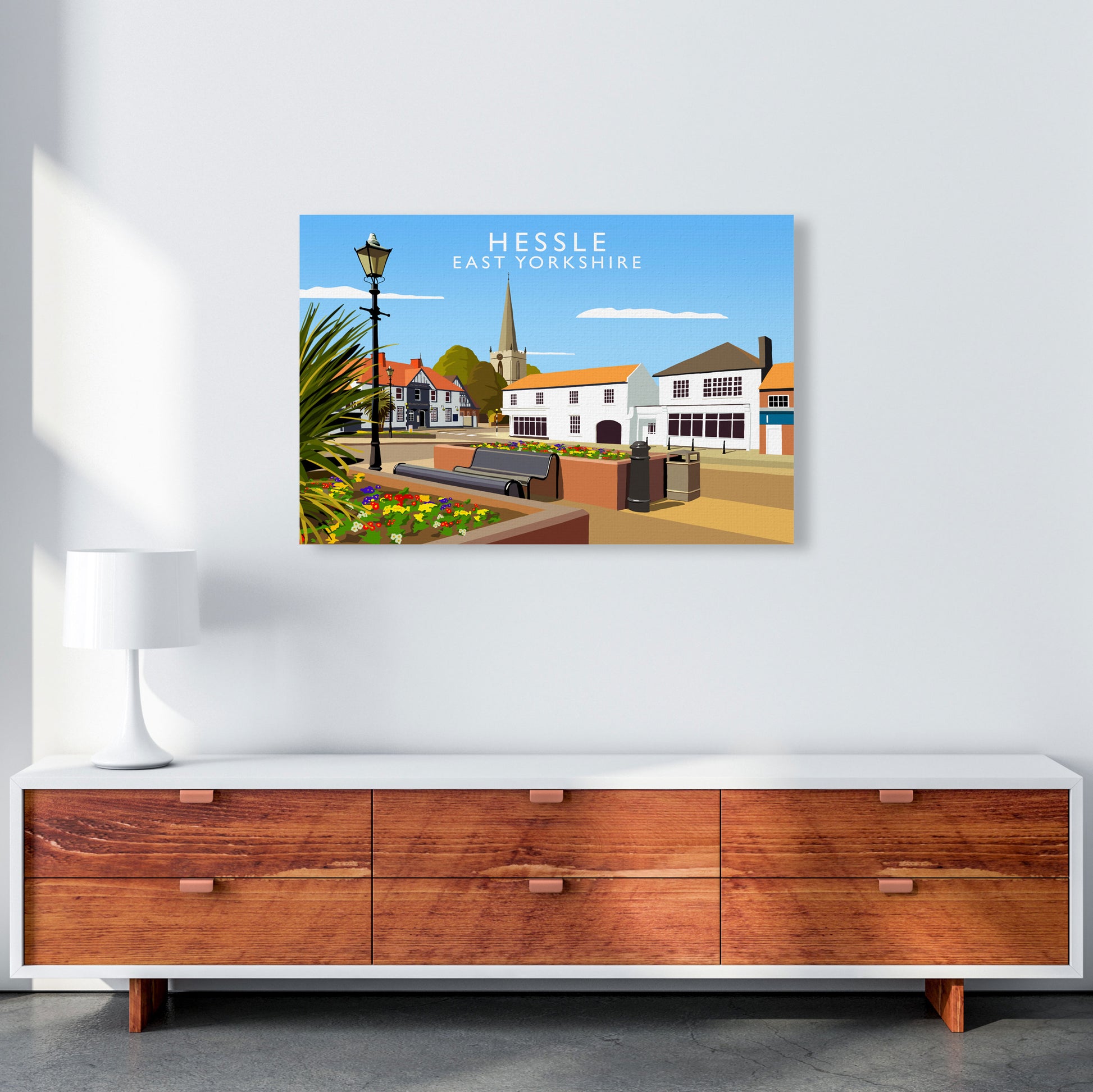 Hessle East Yorkshire Framed Digital Art Print by Richard O'Neill A1 Canvas