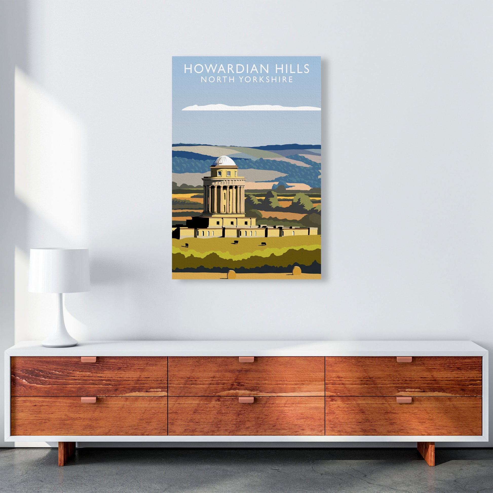 Howardian Hills (Portrait) by Richard O'Neill Yorkshire Art Print A1 Canvas