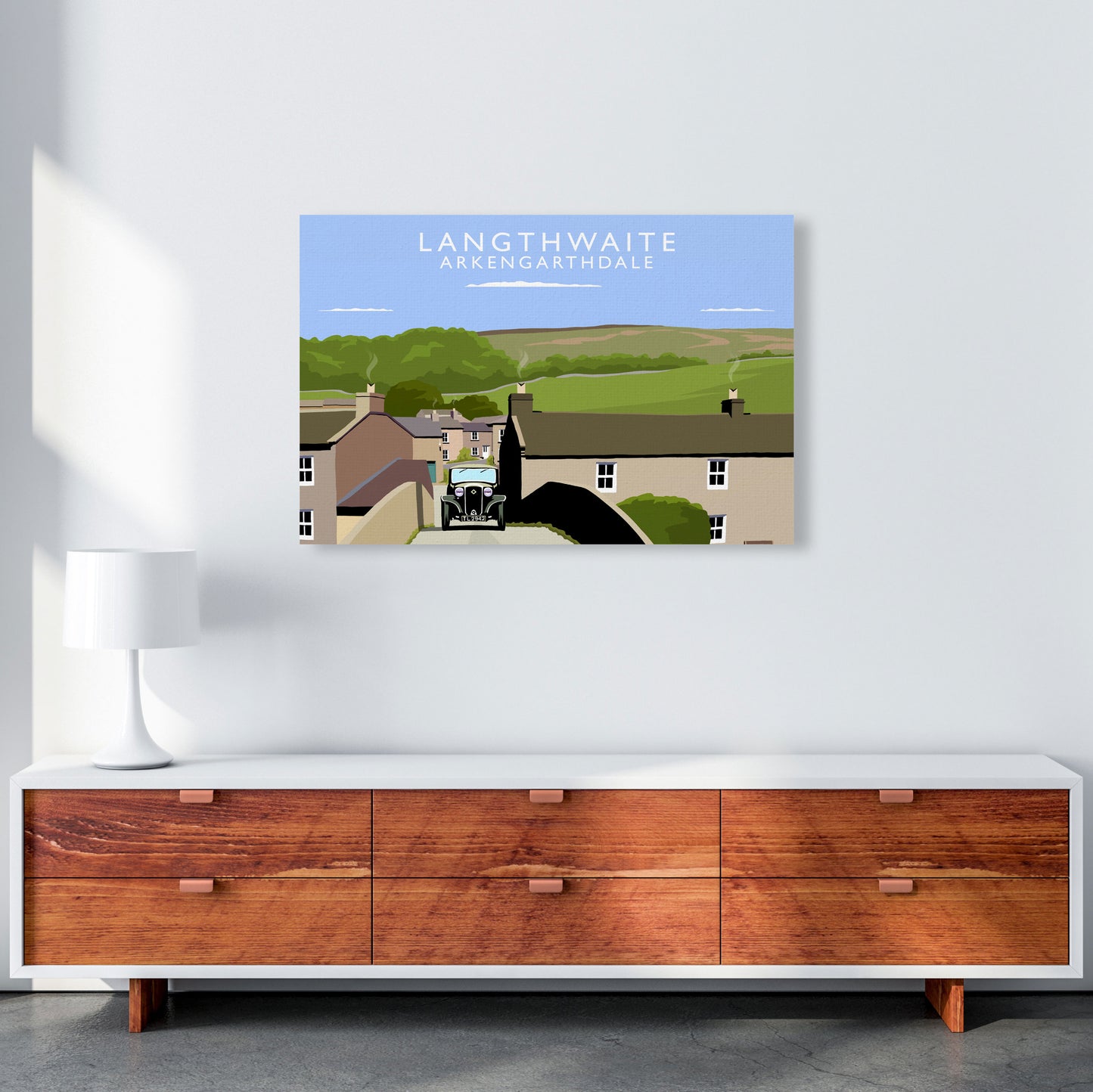 Langthwaite (Landscape) by Richard O'Neill Richard O'Neill Yorkshire Art Print A1 Canvas