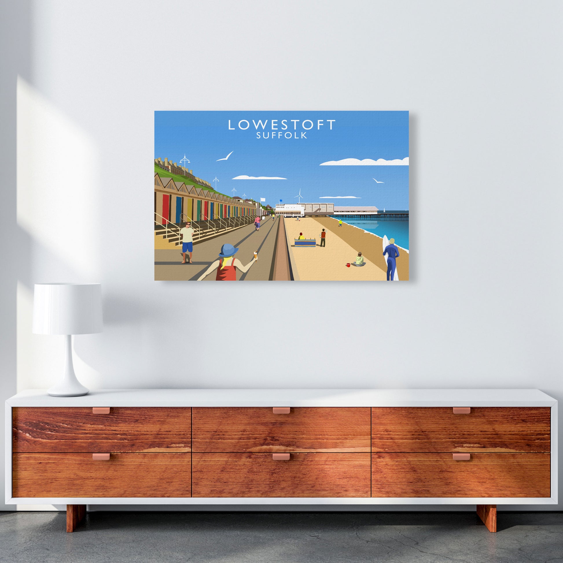 Lowestoft Suffolk Framed Digital Art Print by Richard O'Neill A1 Canvas