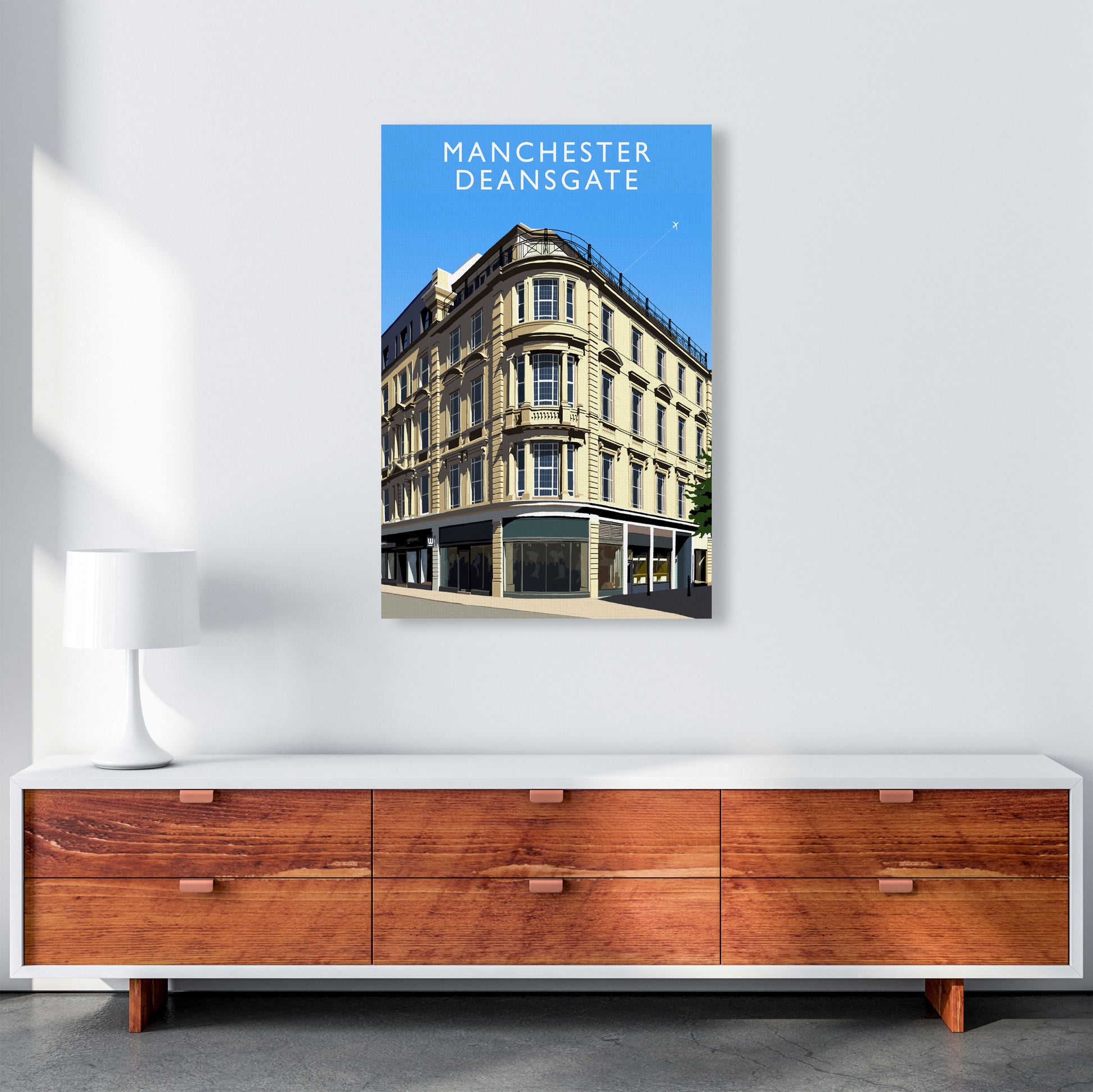 Manchester Deansgate (Portrait) by Richard O'Neill A1 Canvas