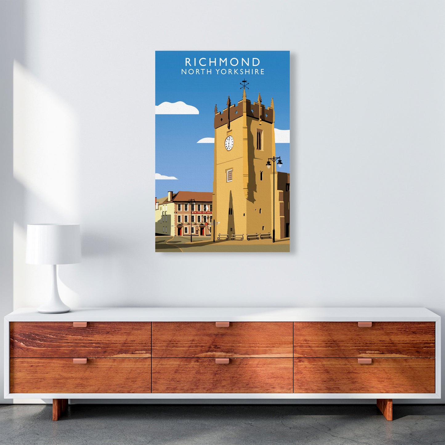 Richmond (Portrait) by Richard O'Neill Richard O'Neill Yorkshire Art Print A1 Canvas