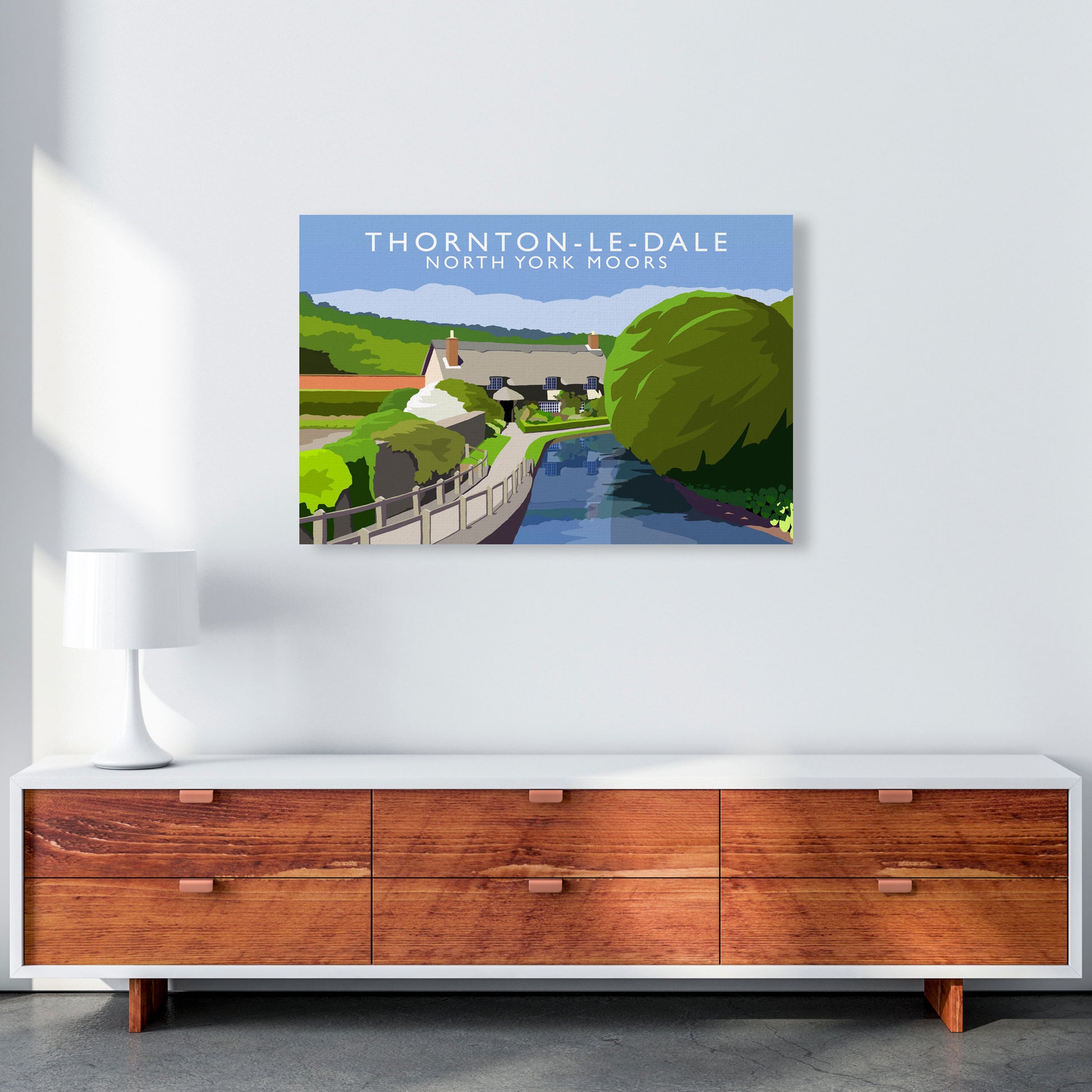 Thornton-Le-Dale (Landscape) by Richard O'Neill Yorkshire Art Print A1 Canvas