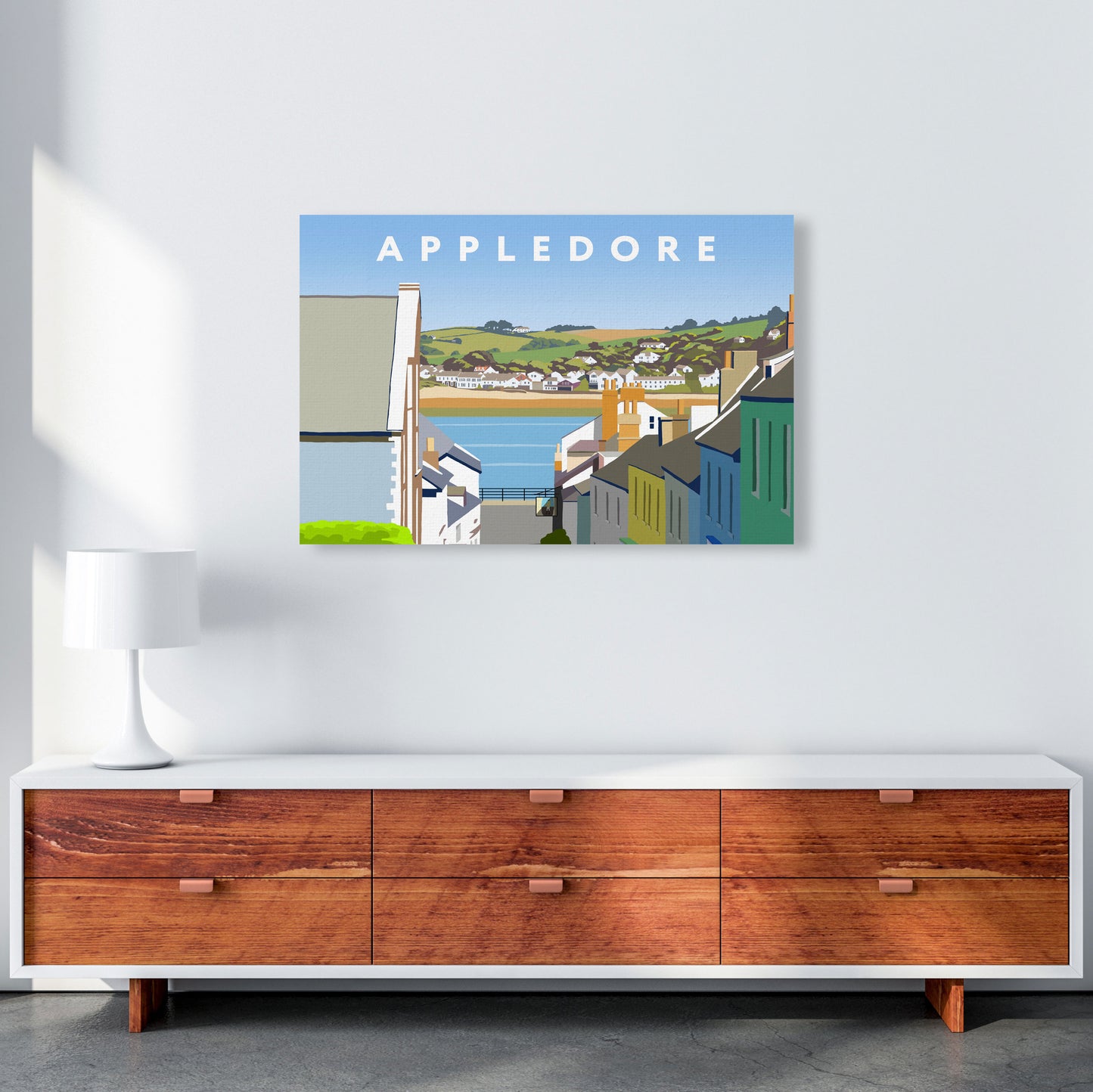 Appledore Art Print by Richard O'Neill A1 Canvas