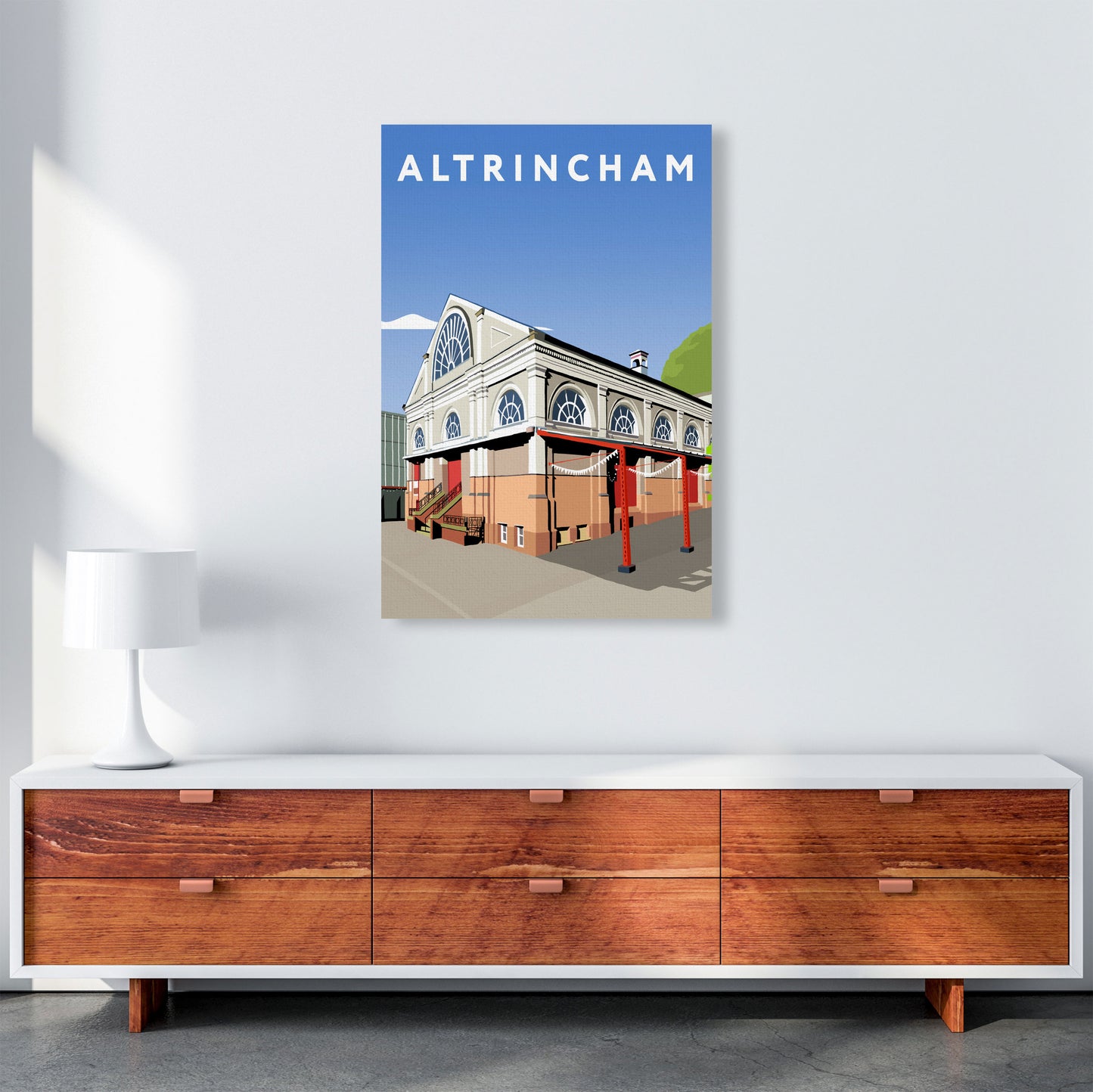 Altrincham Art Print by Richard O'Neill A1 Canvas