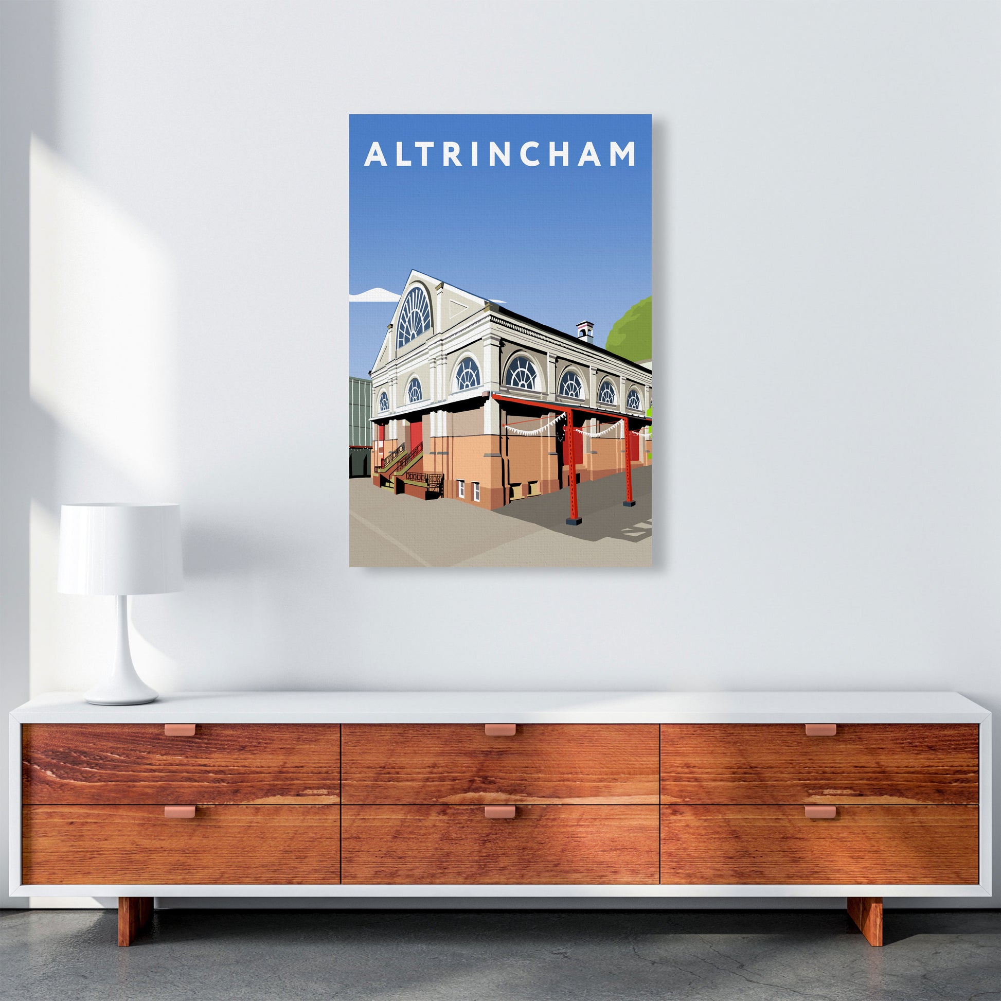 Altrincham Art Print by Richard O'Neill A1 Canvas