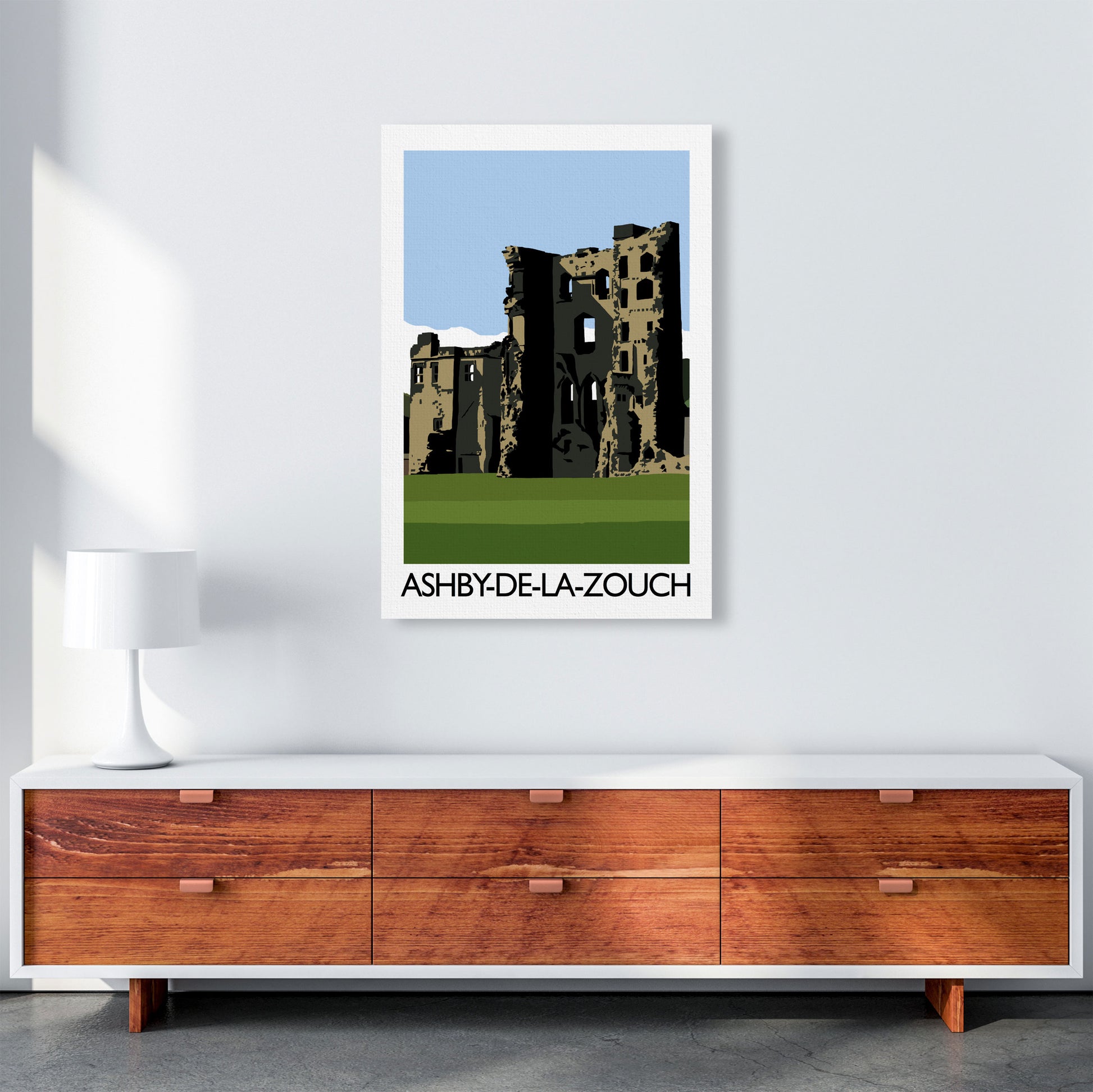 Ashby-de-la- Zouche Portrait by Richard O'Neill A1 Canvas