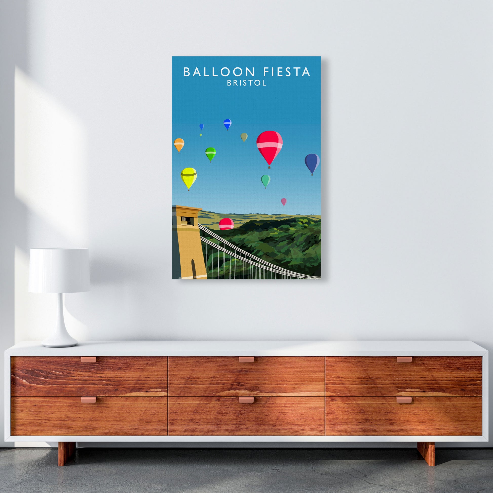 Balloon Fiesta Bristol Portait by Richard O'Neill A1 Canvas